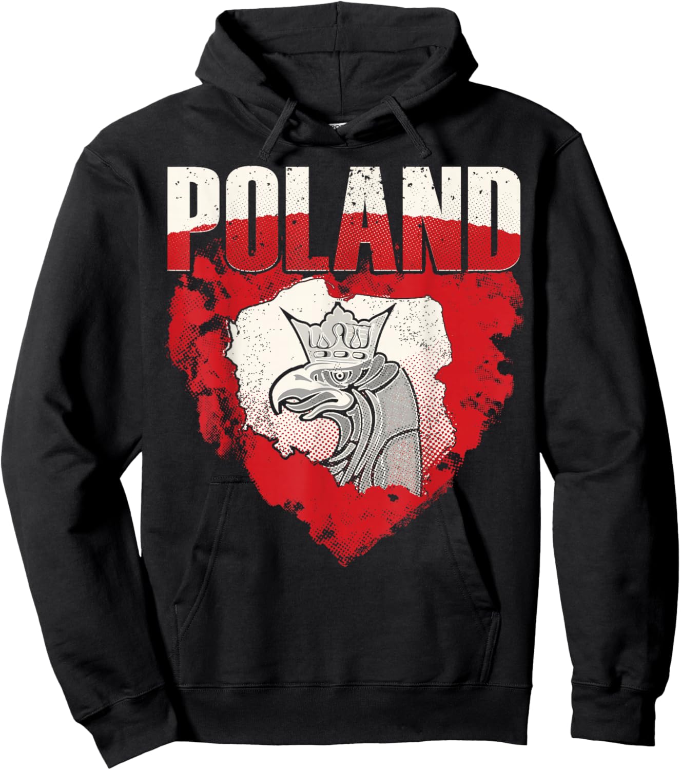 Polish Eagle Shirt Poland Flag Map Polska Hoodie - Hoodie | Black