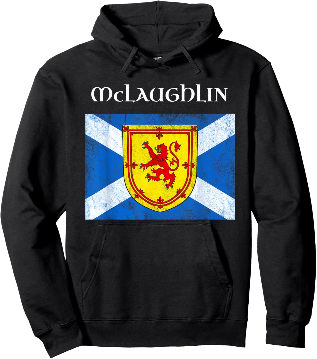 McLaughlin Scottish Clan Family Name Scotland Flag Hoodie - Hoodie | Black
