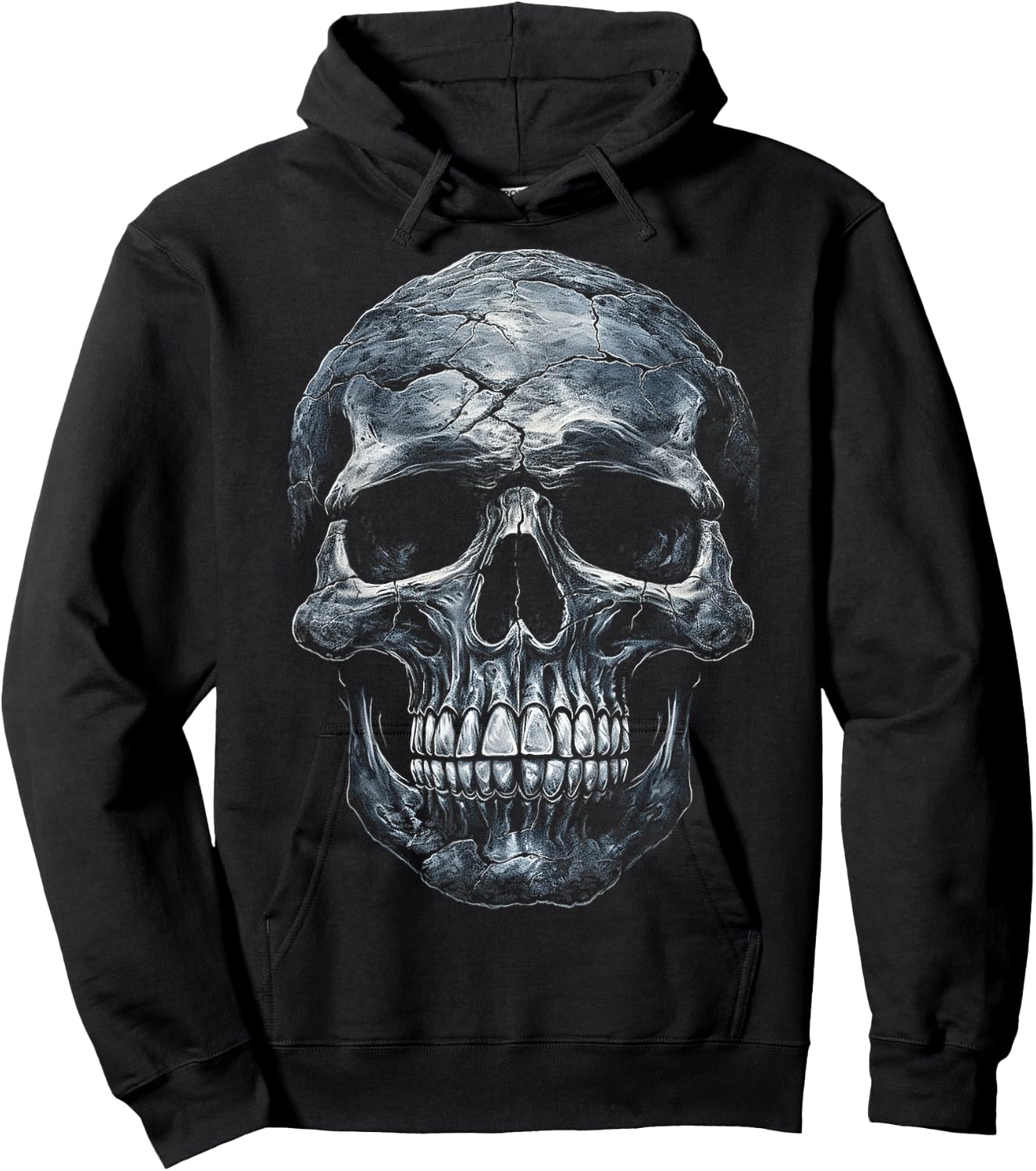 Skull Motif Artwork Art Skull Hoodie - Hoodie | Black