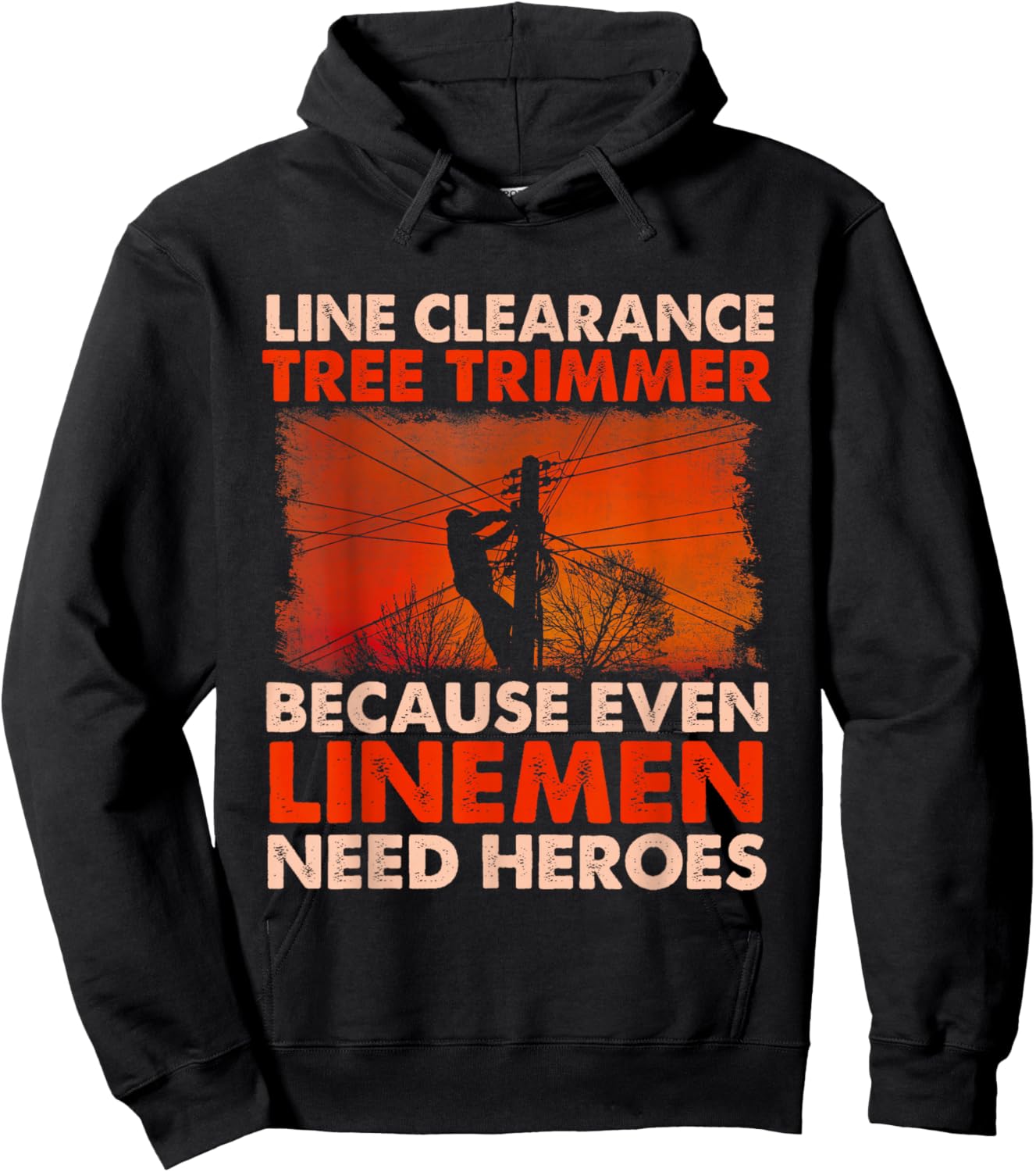 Line Clearance Tree Trimmer - Arborist Tree Surgeon Logger Hoodie - Hoodie | Black