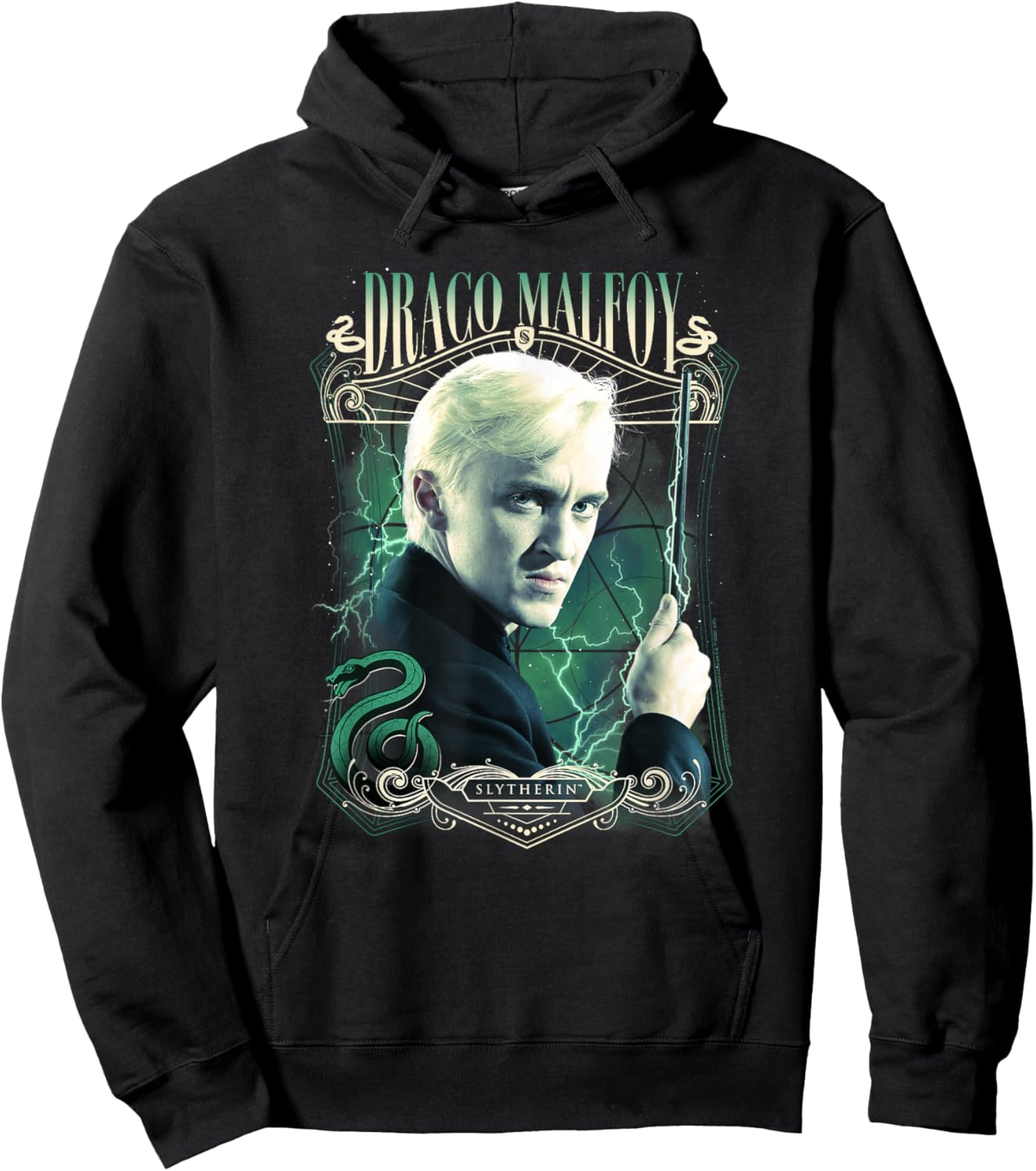 Harry Potter Deathly Hallows 2 Draco Malfoy Slytherin Poster Hoodie - Hoodie | Black