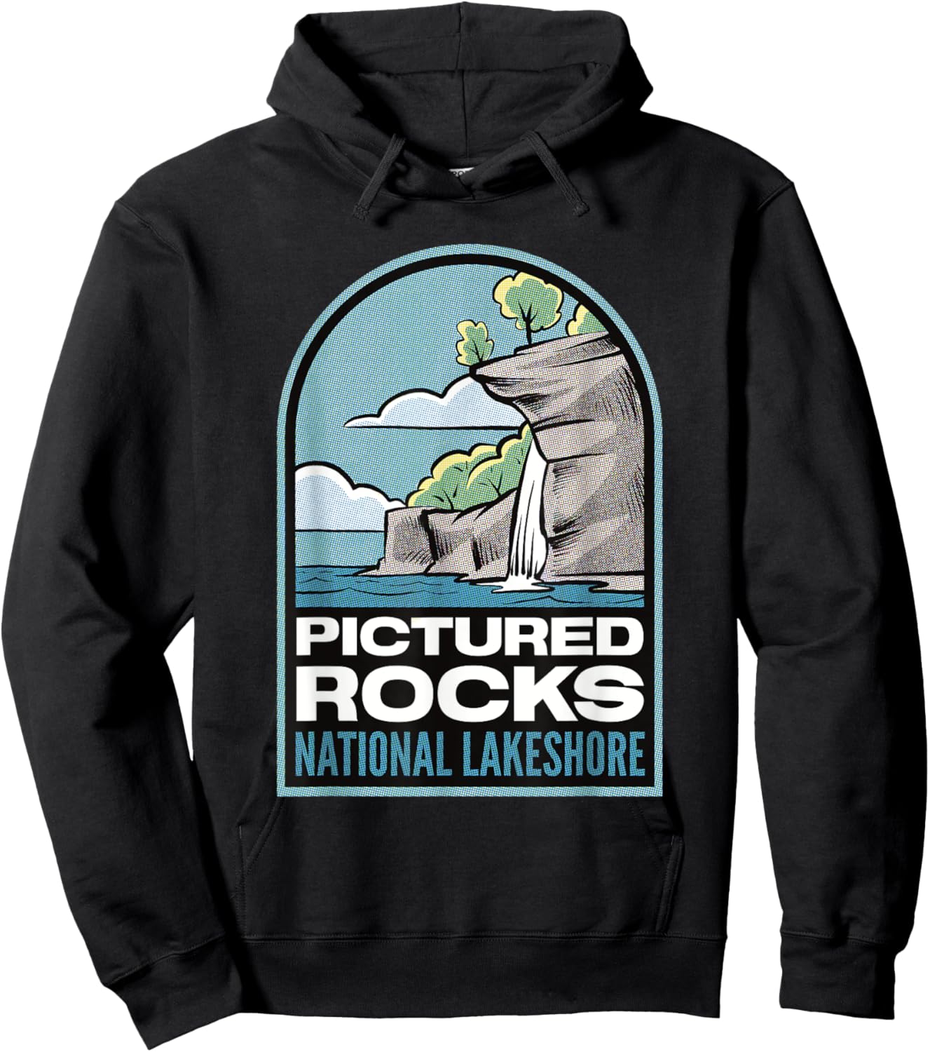 Pictured Rocks National Lakeshore Michigan Hoodie - Hoodie | Black