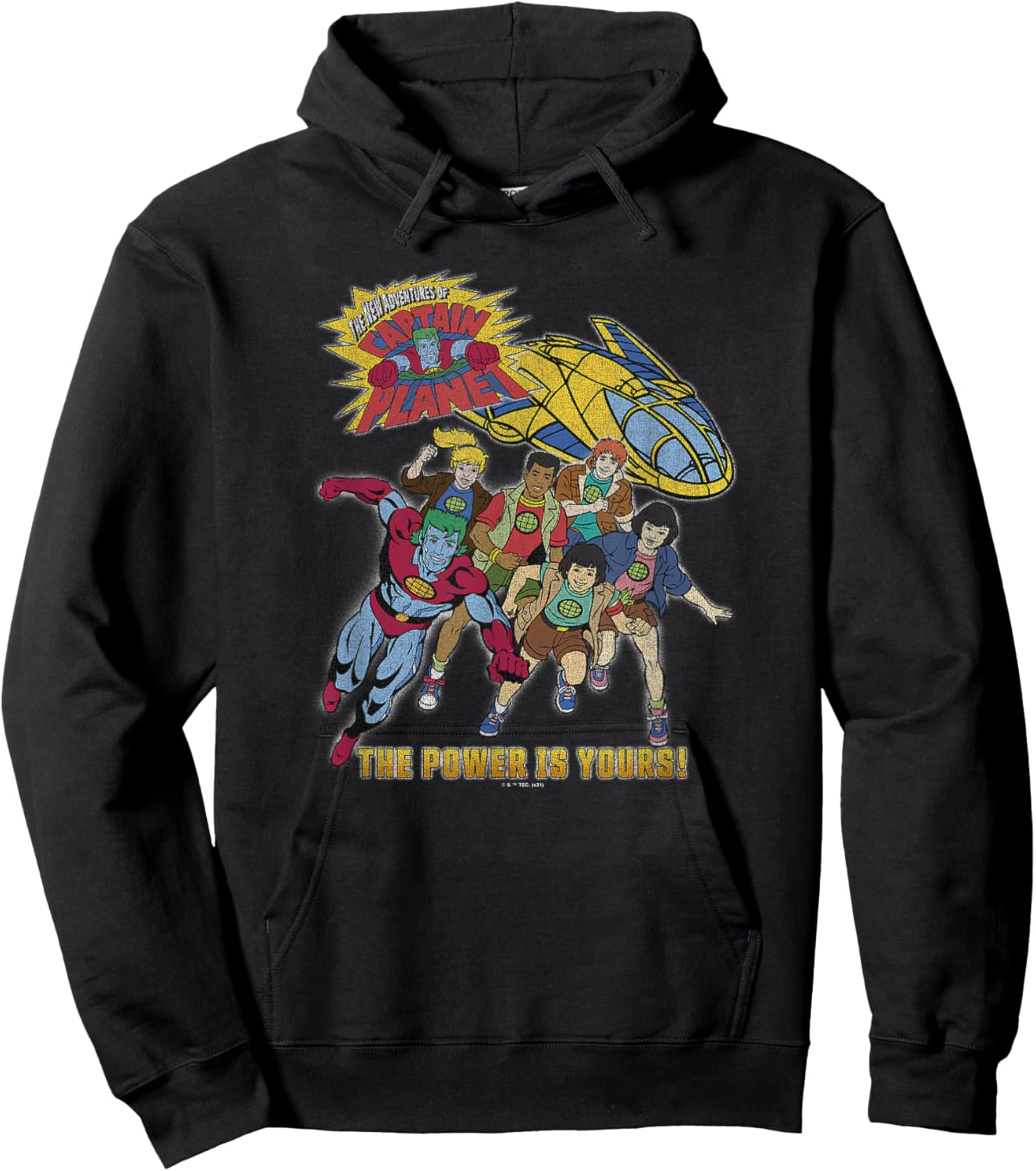 Captain Planet The Power is Yours Poster Hoodie - Hoodie | Black
