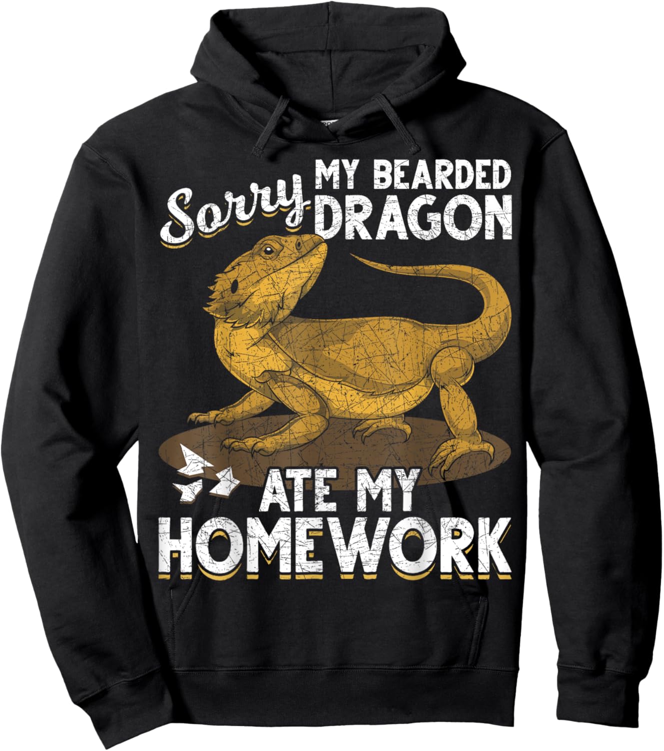 Sorry My Bearded Dragon Ate My Homework Bearded Dragon Hoodie - Hoodie | Black