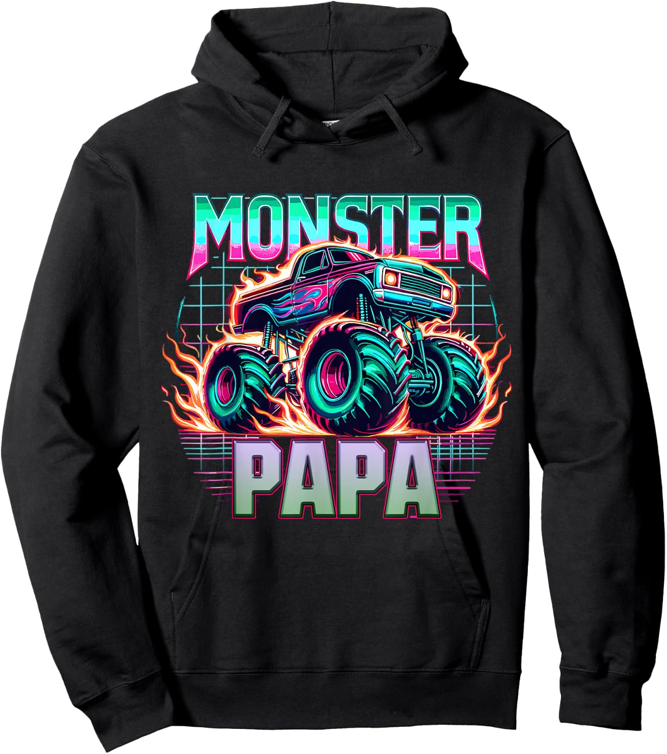 Monster Truck Papa Monster Truck Are My Jam Truck Lovers Hoodie - Hoodie | Black