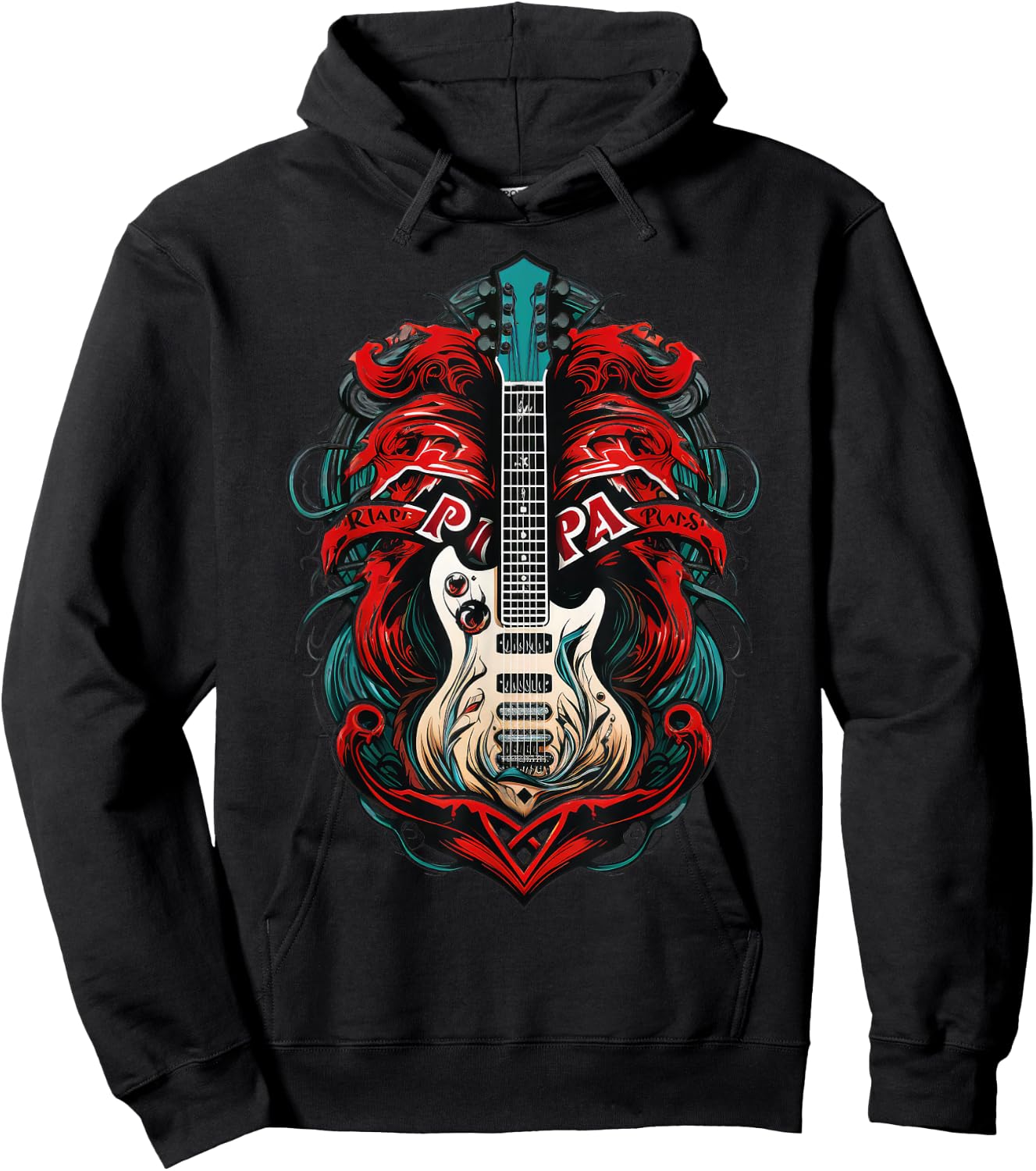 Guitar Harmony: Strings of Passion Hoodie - Hoodie | Black