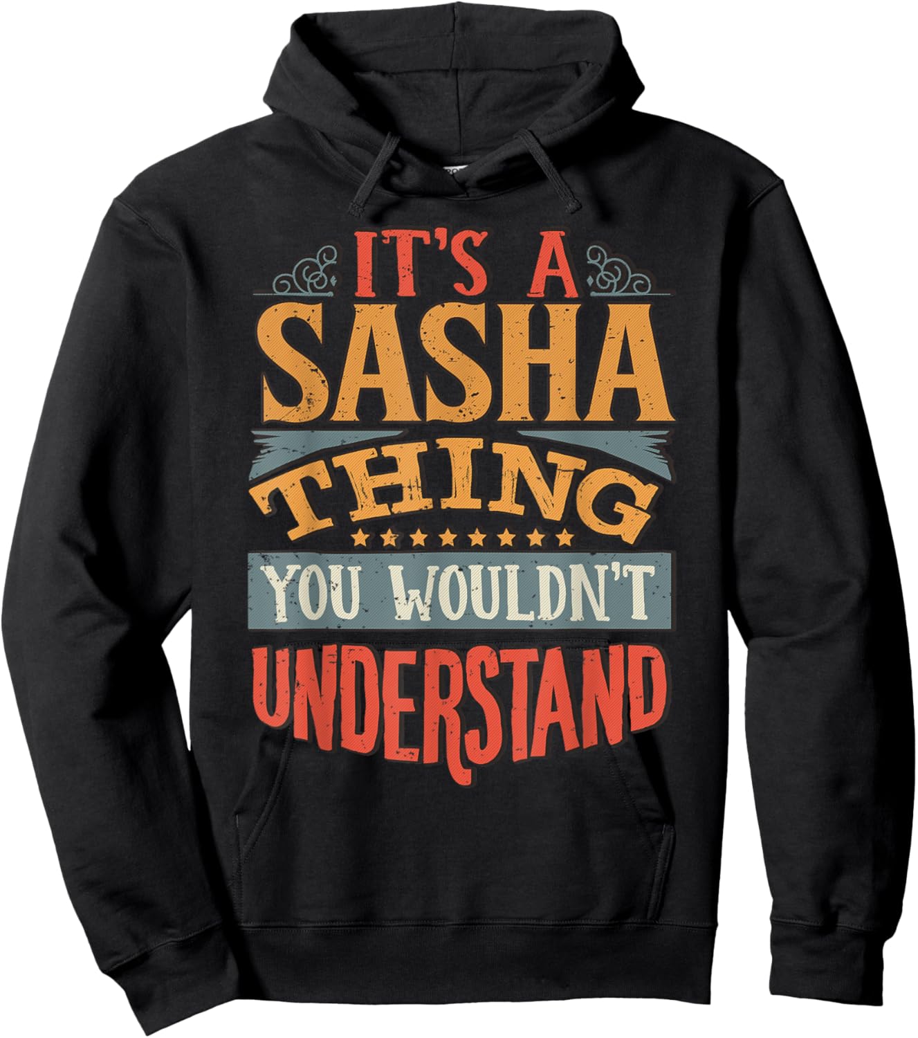 Sasha Name Hoodie - Hoodie | Black