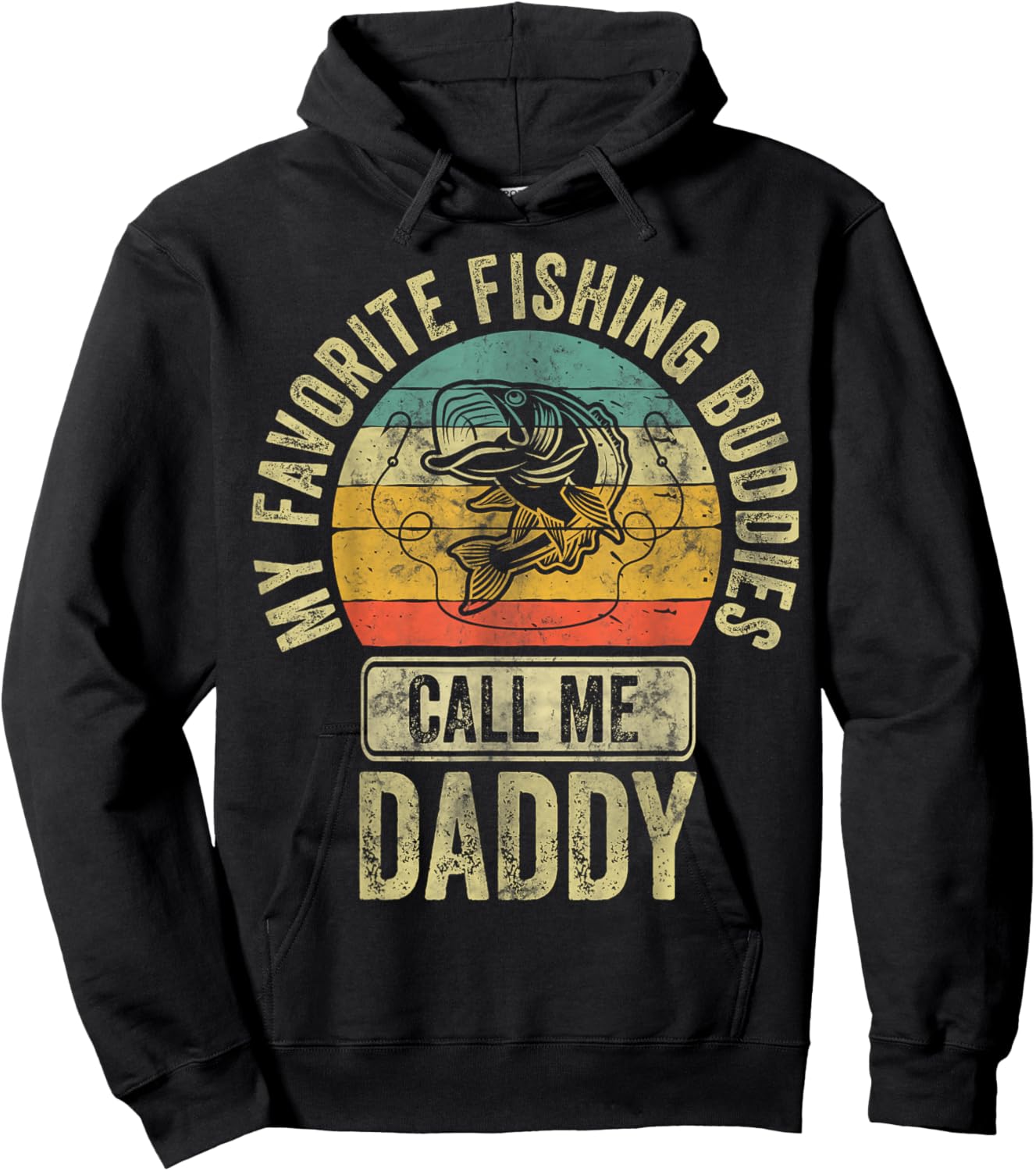 My Favorite Fishing Buddies Call Me Daddy Shirt Fisherman Hoodie - Hoodie | Black