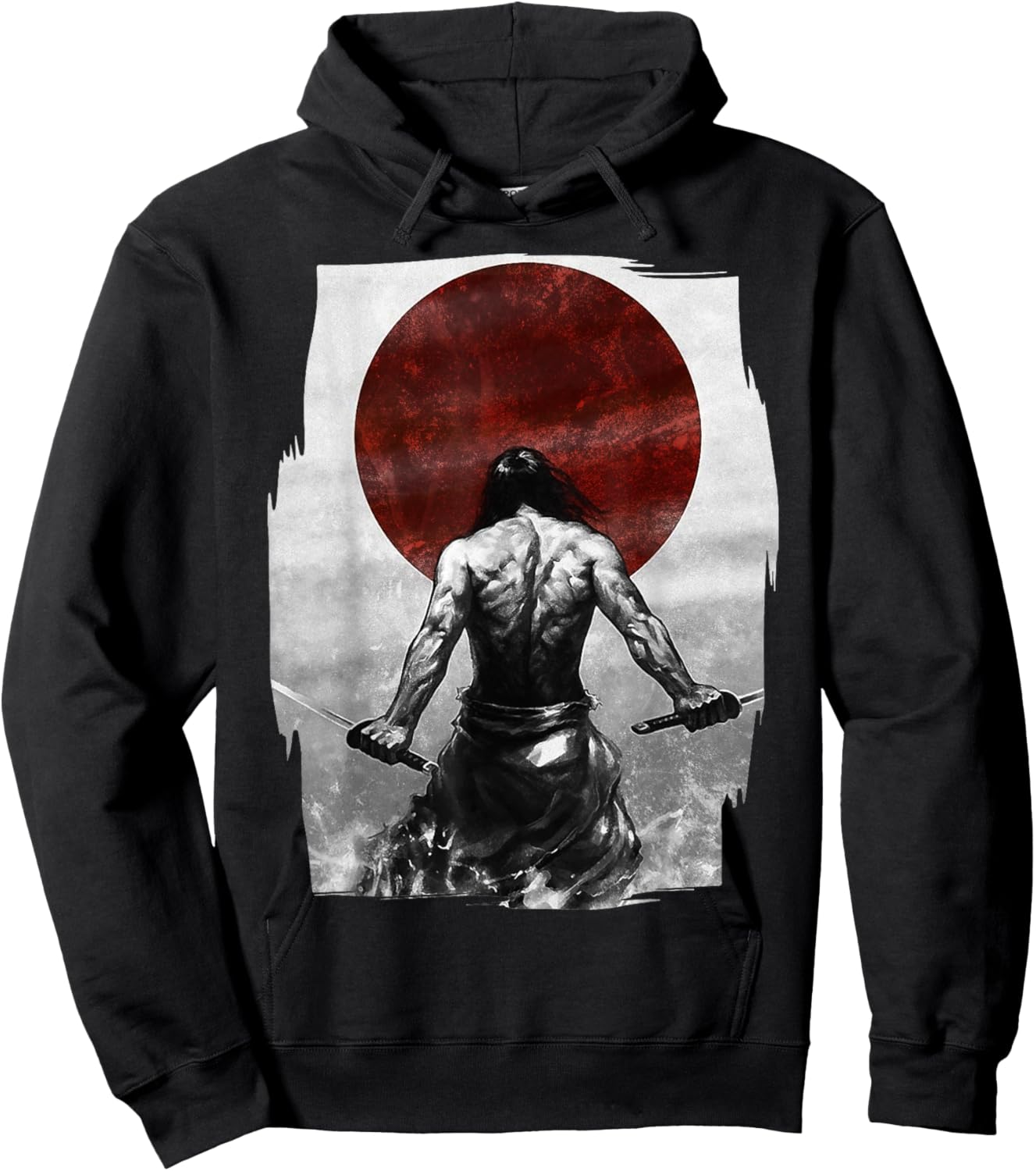 Samurai Warrior Vintage Fighter Retro Bushido Japanese Hoodie - Hoodie | Black