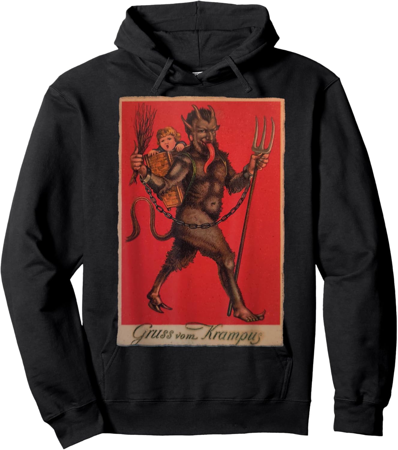 Gruss Von Krampus - Christmas Demon - Merry Krampus Hoodie - Hoodie | Black