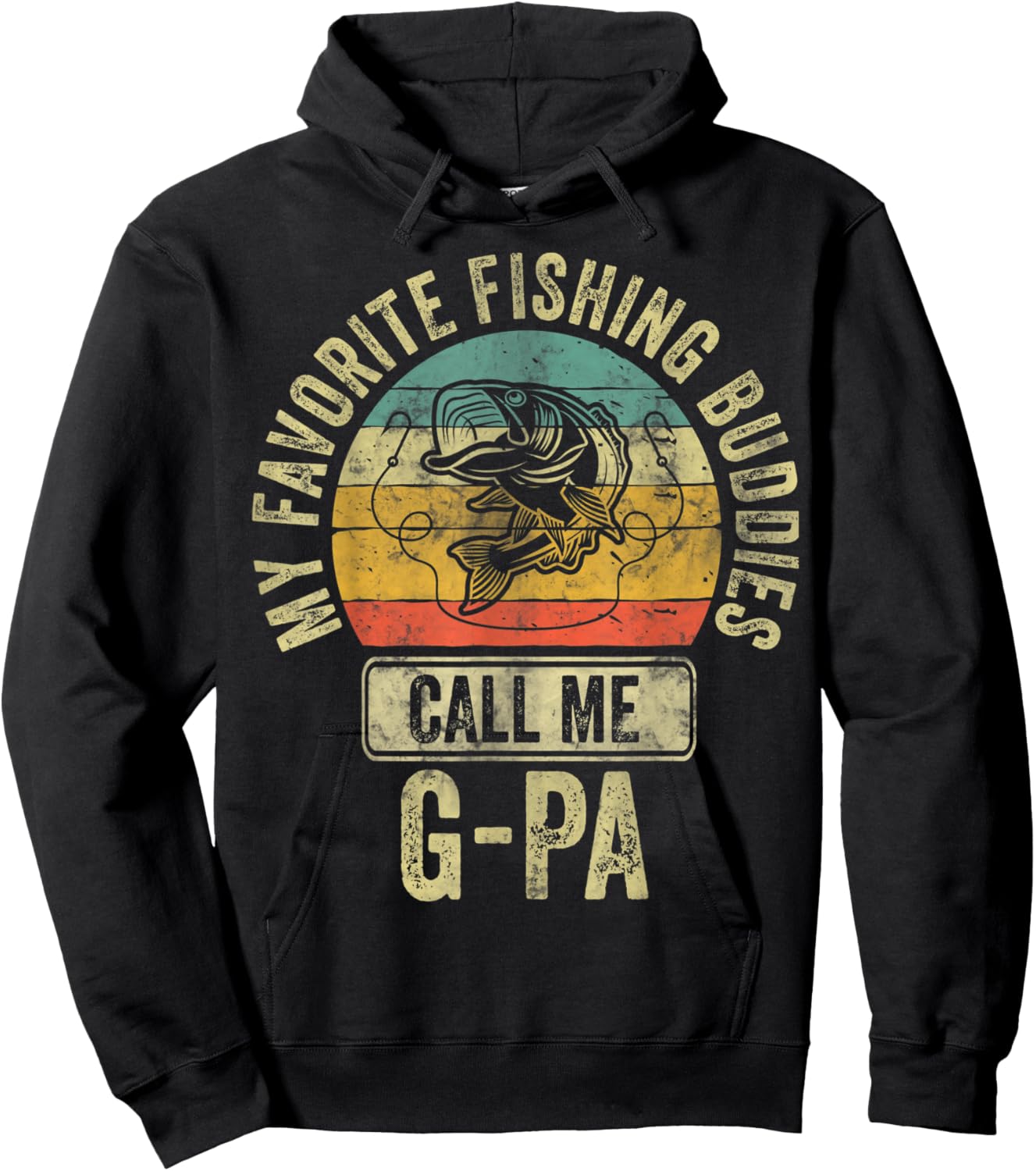 My Favorite Fishing Buddies Call Me G-Pa Shirt Fisherman Hoodie - Hoodie | Black