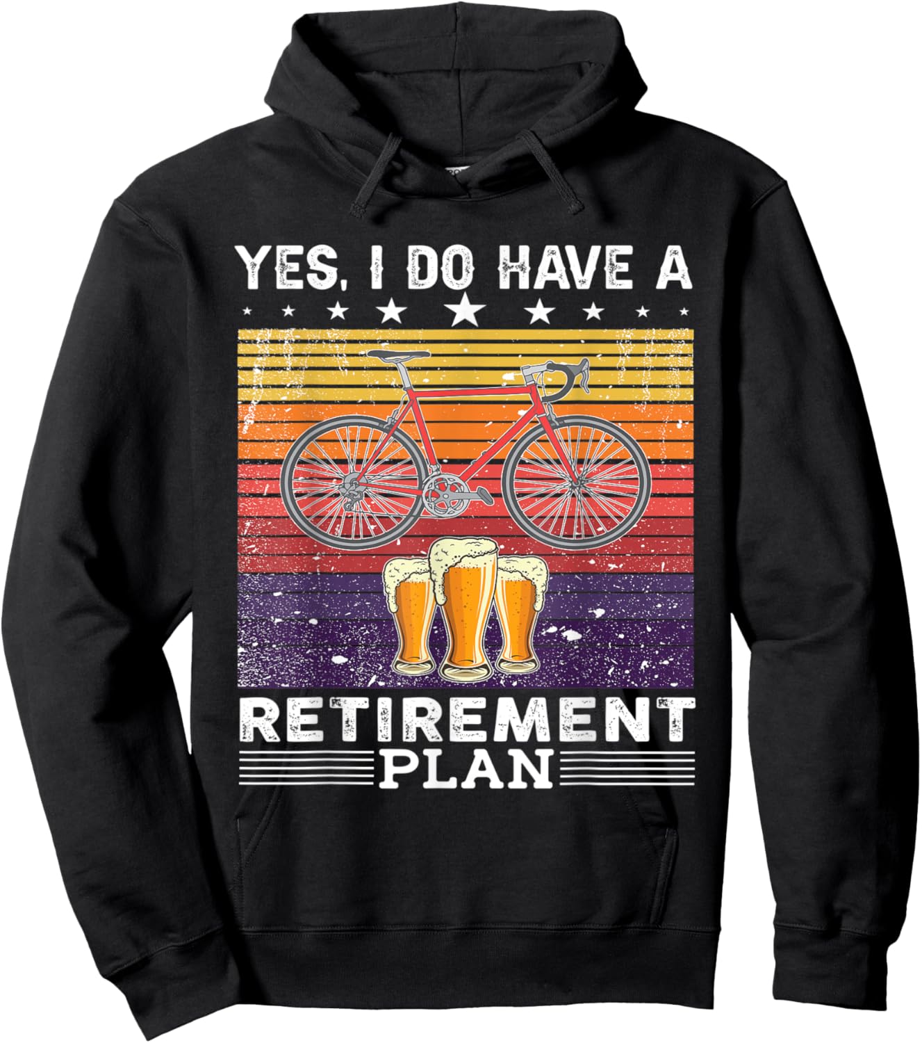 Yes i do have a retirement plan bike and beer Hoodie - Hoodie | Black