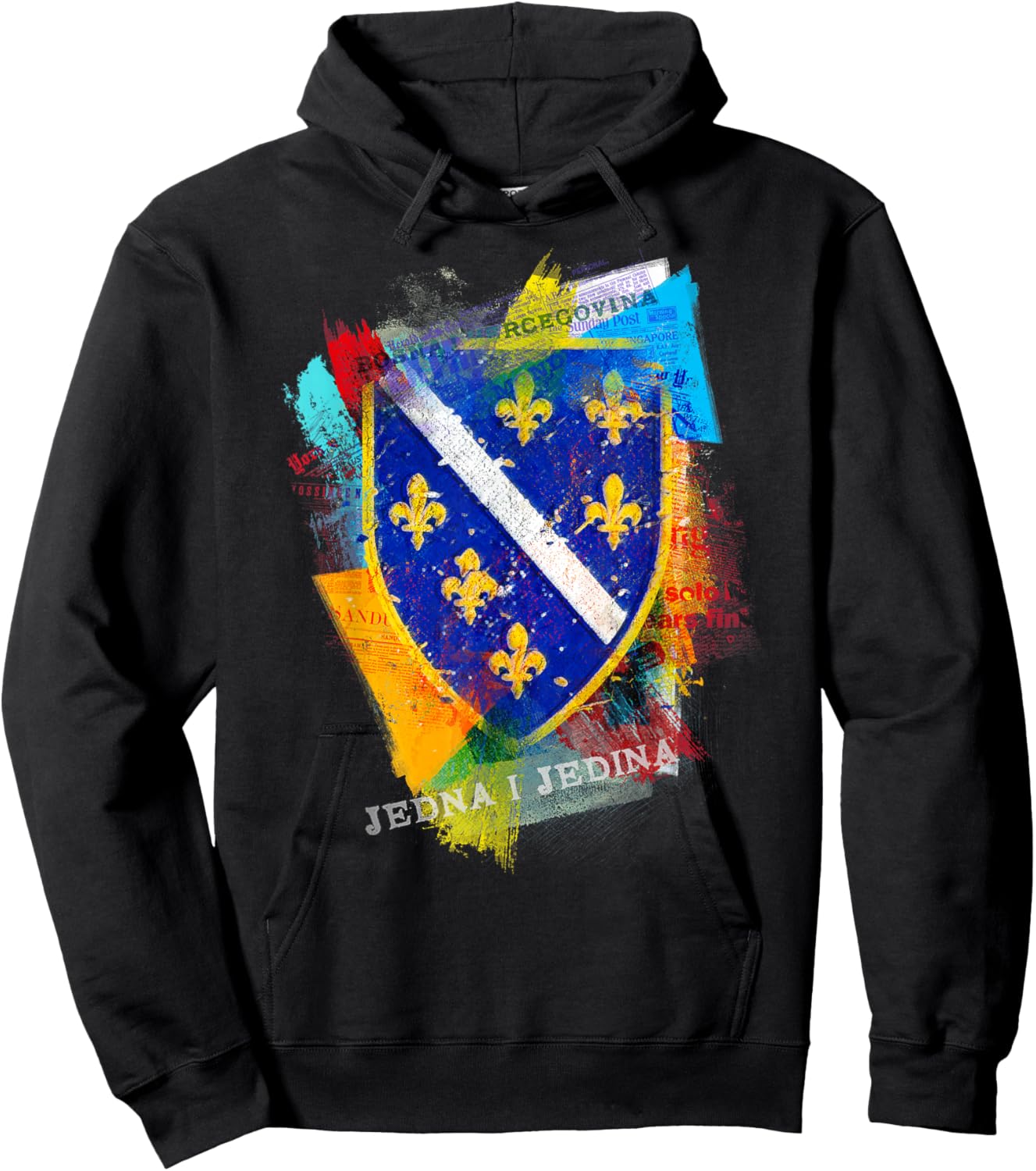 Bosnian Coat of Arms - For All Bosnian Hoodie - Hoodie | Black