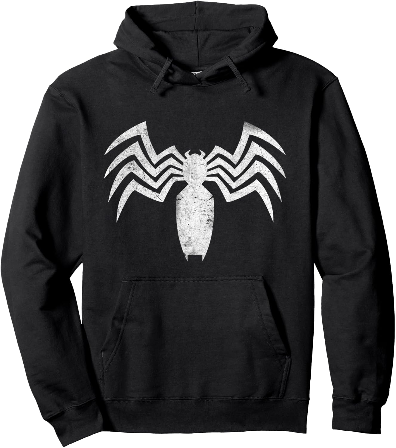 Marvel Comics Classic Graphic Distressed Claw Venom Logo Hoodie - Hoodie | Black