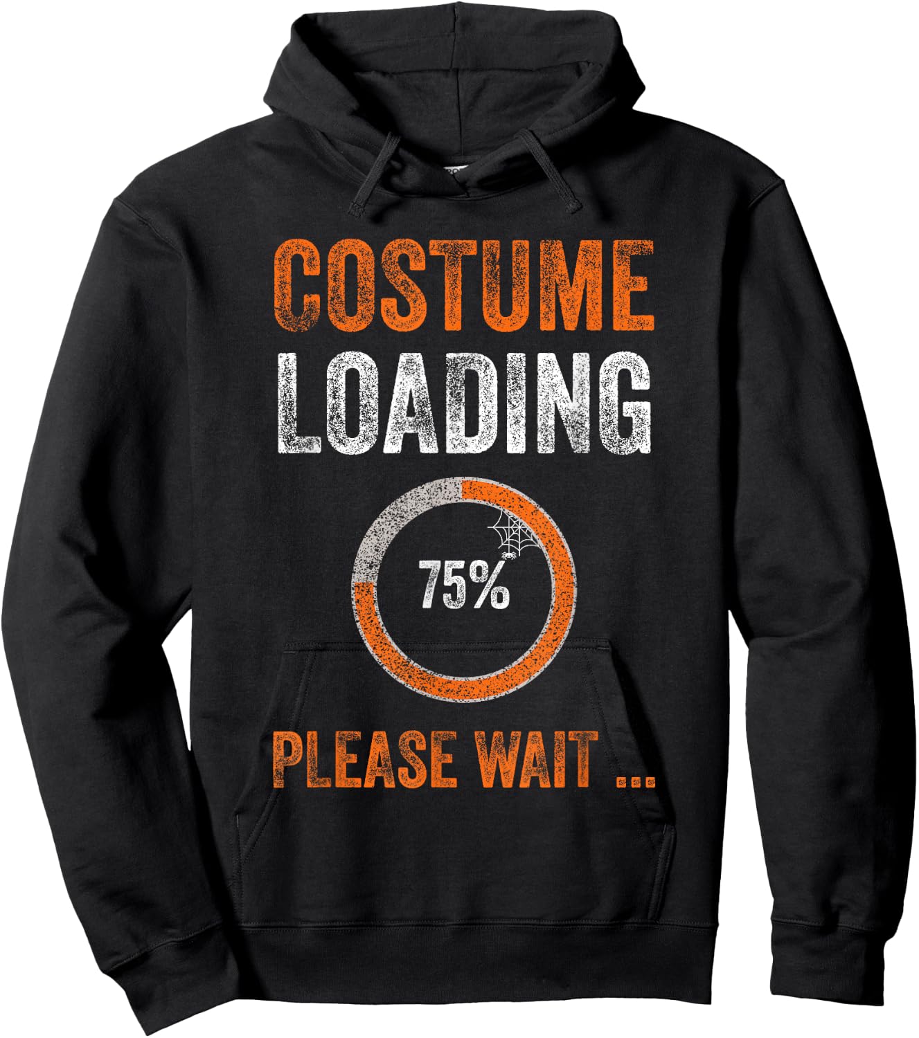 Funny Costume Loading 75% Please Wait Halloween Hoodie - Hoodie | Black