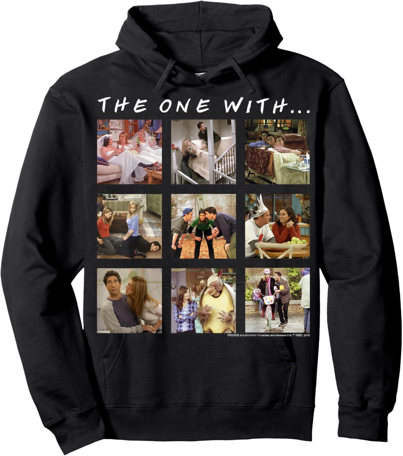 Friends Group Shot The One with Character Panels Hoodie - Hoodie | Black