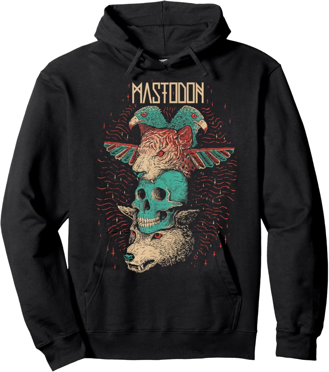 Mastodon - Logo Totem Hoodie - Hoodie | Black