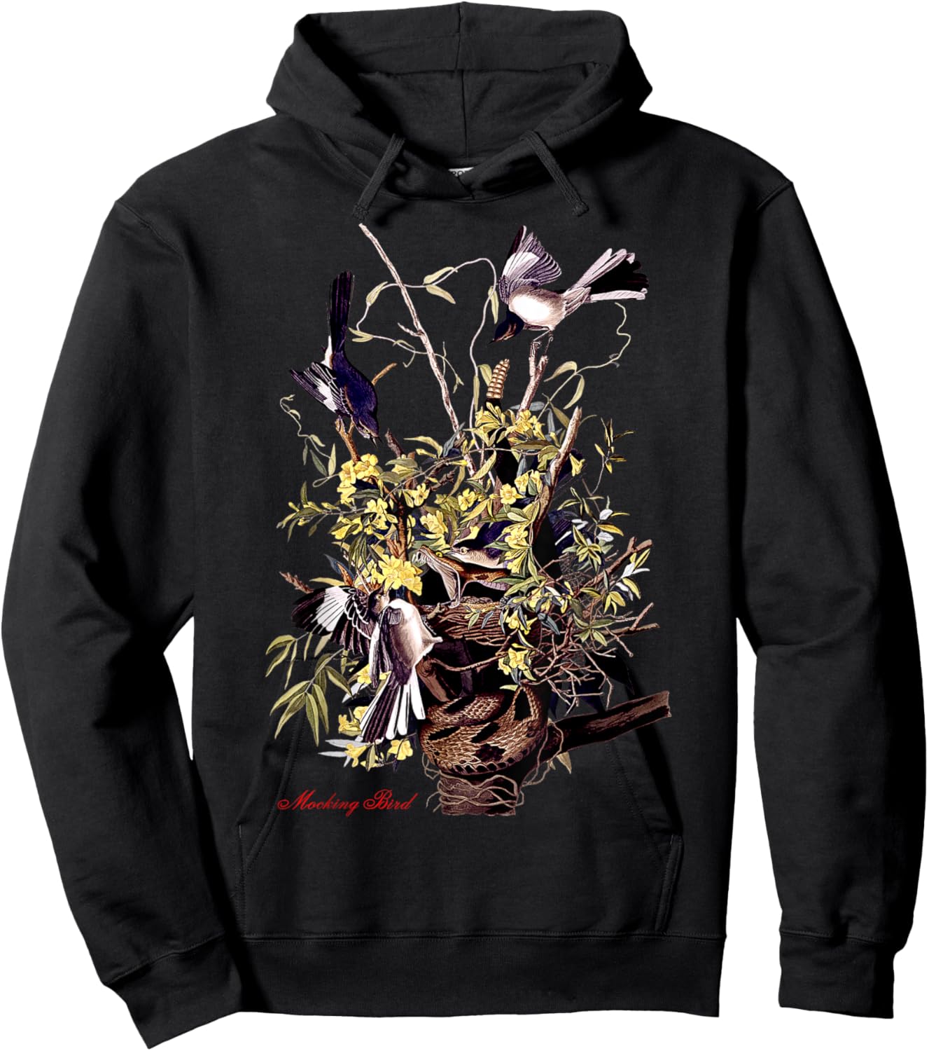 Audubon Mocking Bird North American Birds Education Nature Hoodie - Hoodie | Black