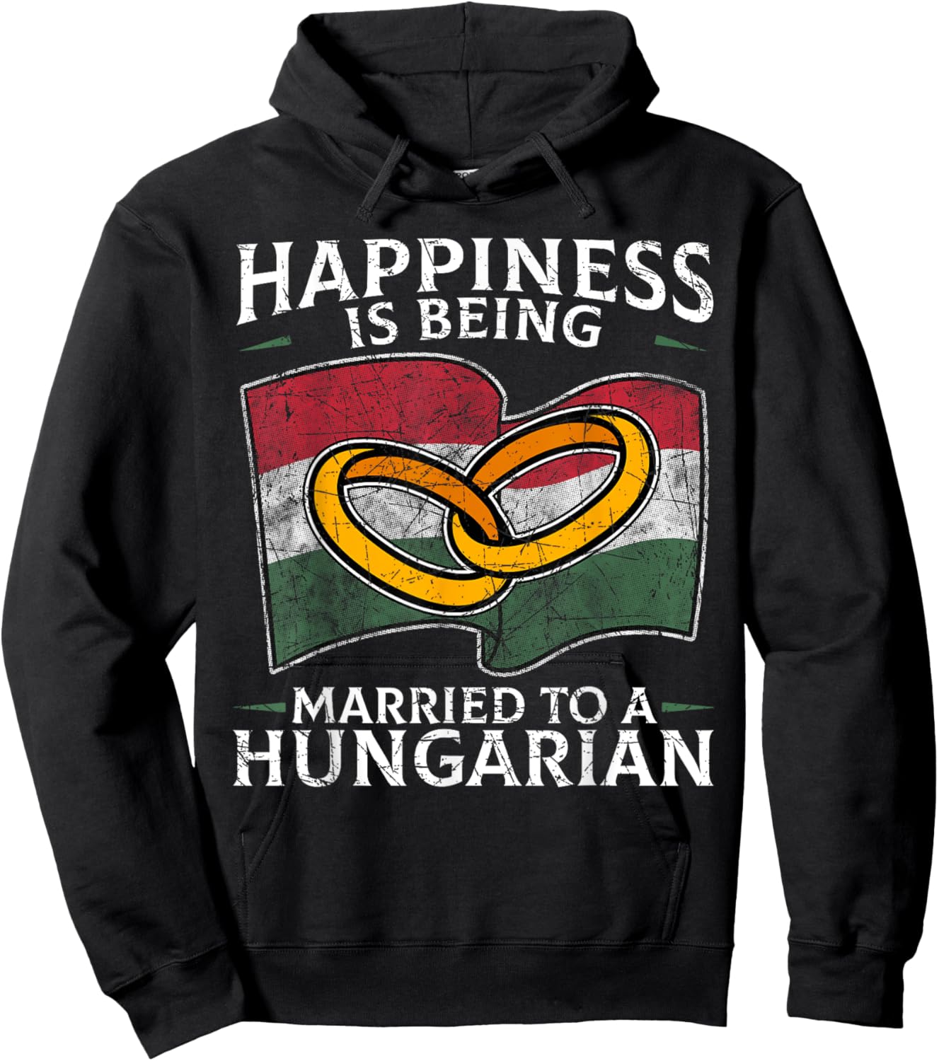 Hungarian Marriage Hungary Married Heritage Flag Culture Hoodie - Hoodie | Black