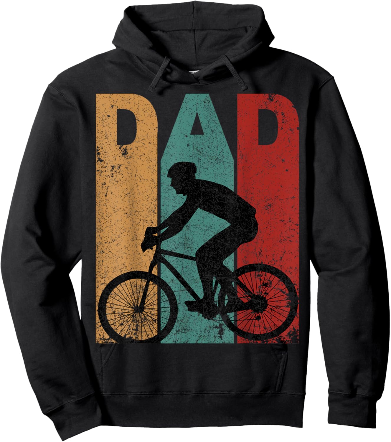 Vintage Bicycle Dad Cycling Cyclist Daddy Father's Day Gift Hoodie - Hoodie | Black