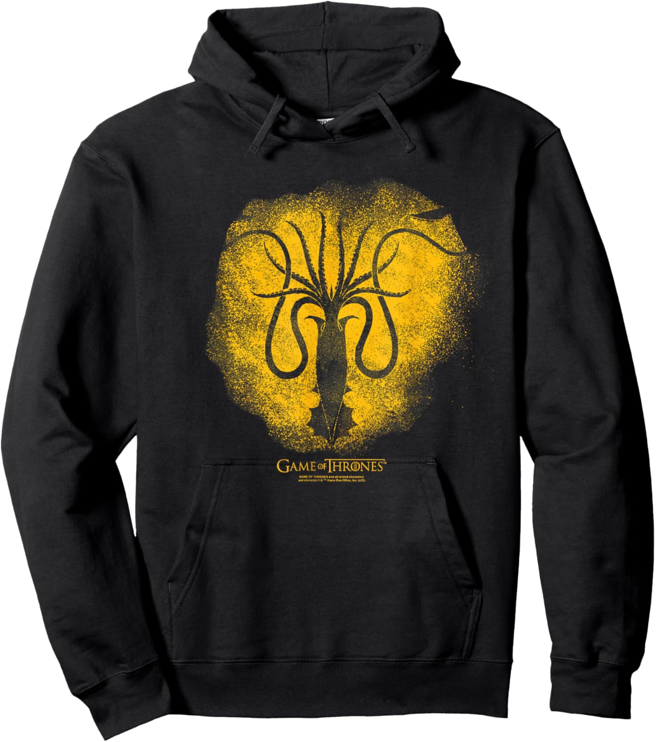 Game of Thrones Greyjoy Sprayed Outline Sigil Hoodie - Hoodie | Black
