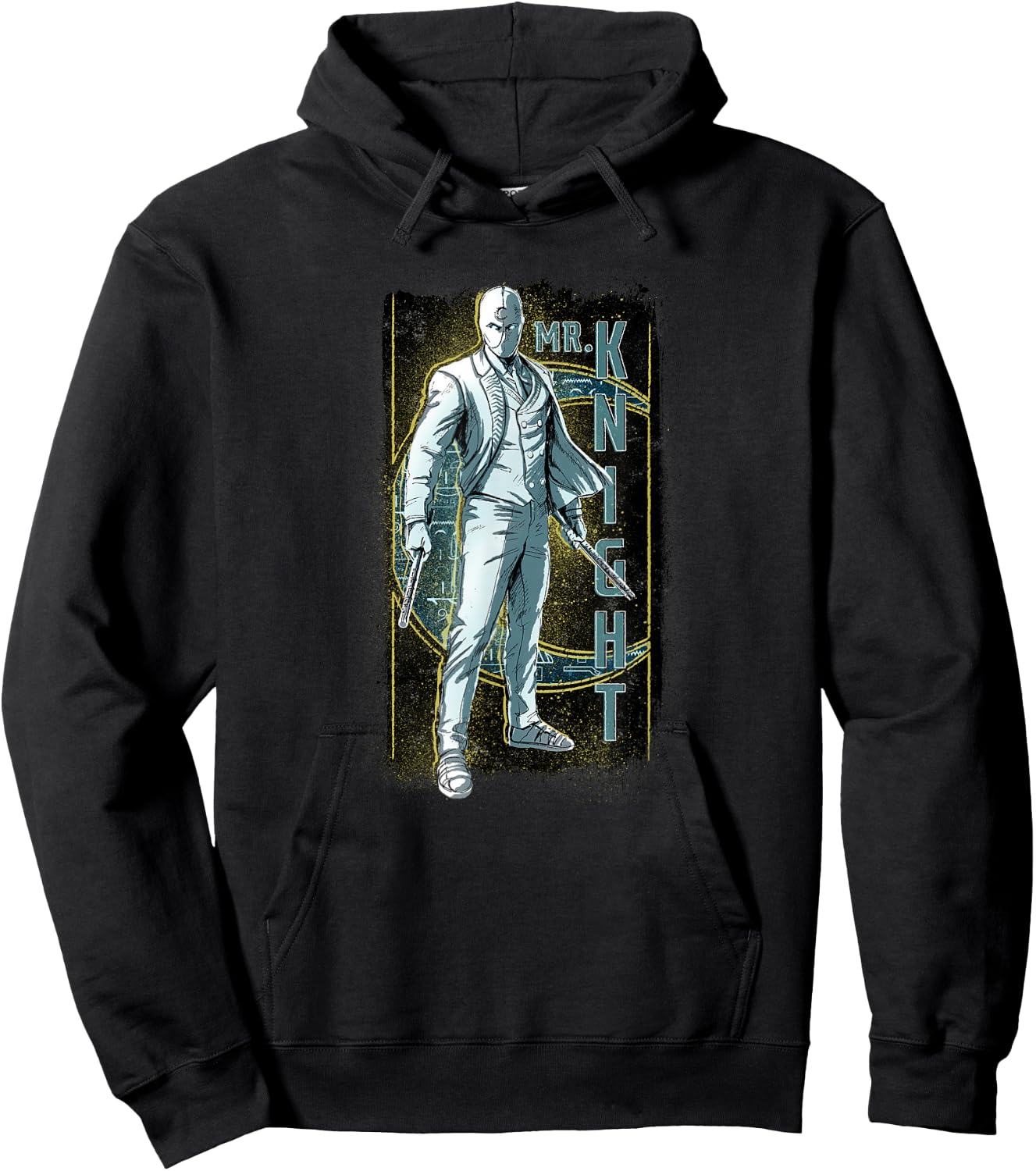 Marvel Moon Knight Mr. Knight Batons and Crescent Moon Hoodie - Hoodie | Black