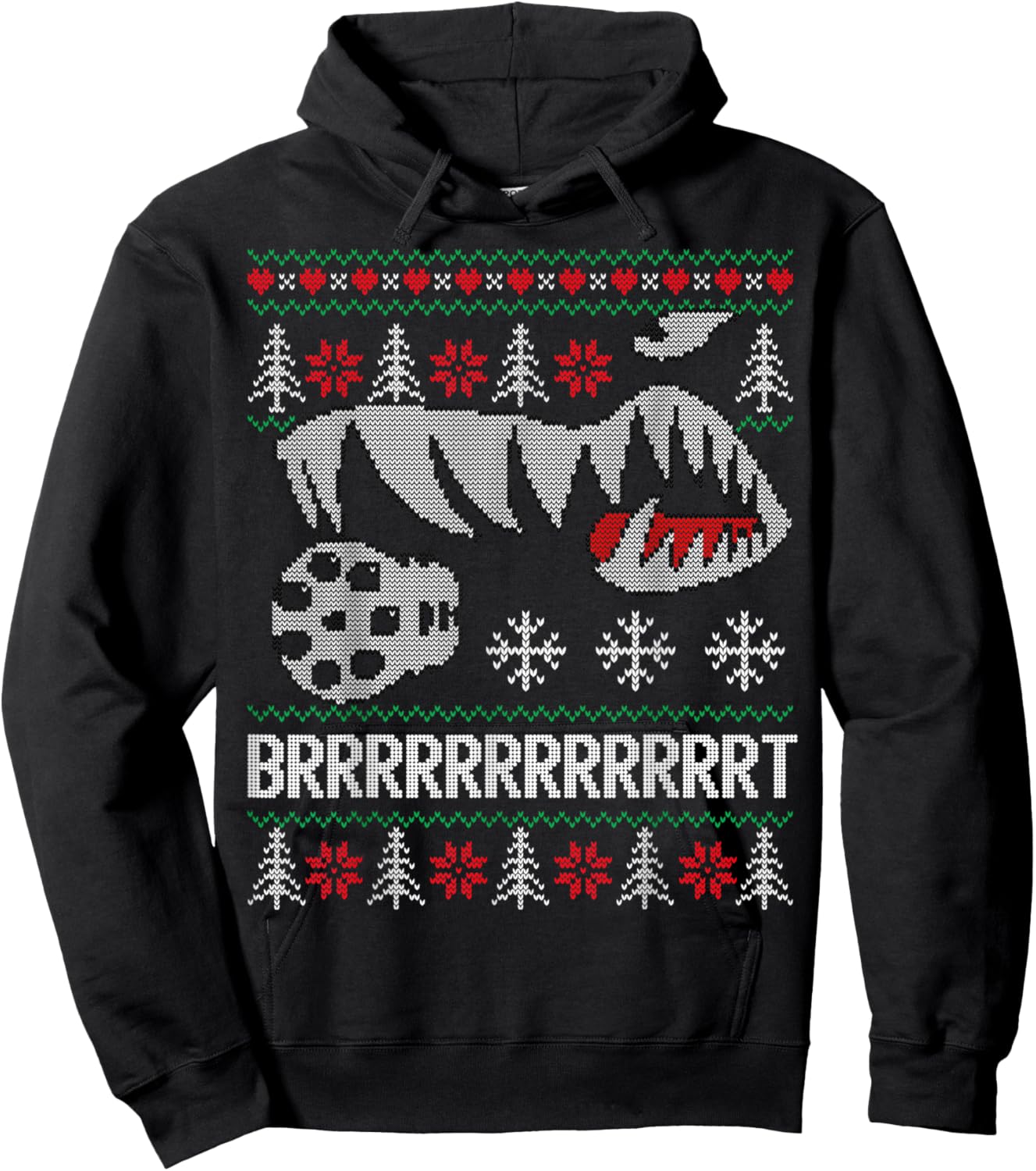 A-10 Warthog Ugly Xmas Sweater style fighter jet usaf Hoodie - Hoodie | Black