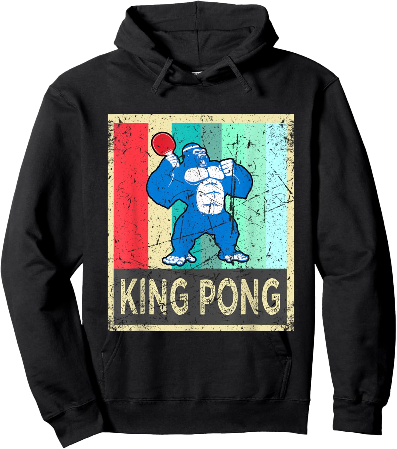 King Pong Shirt Ping Pong Gear Clothes Women Kids Hoodie - Hoodie | Black