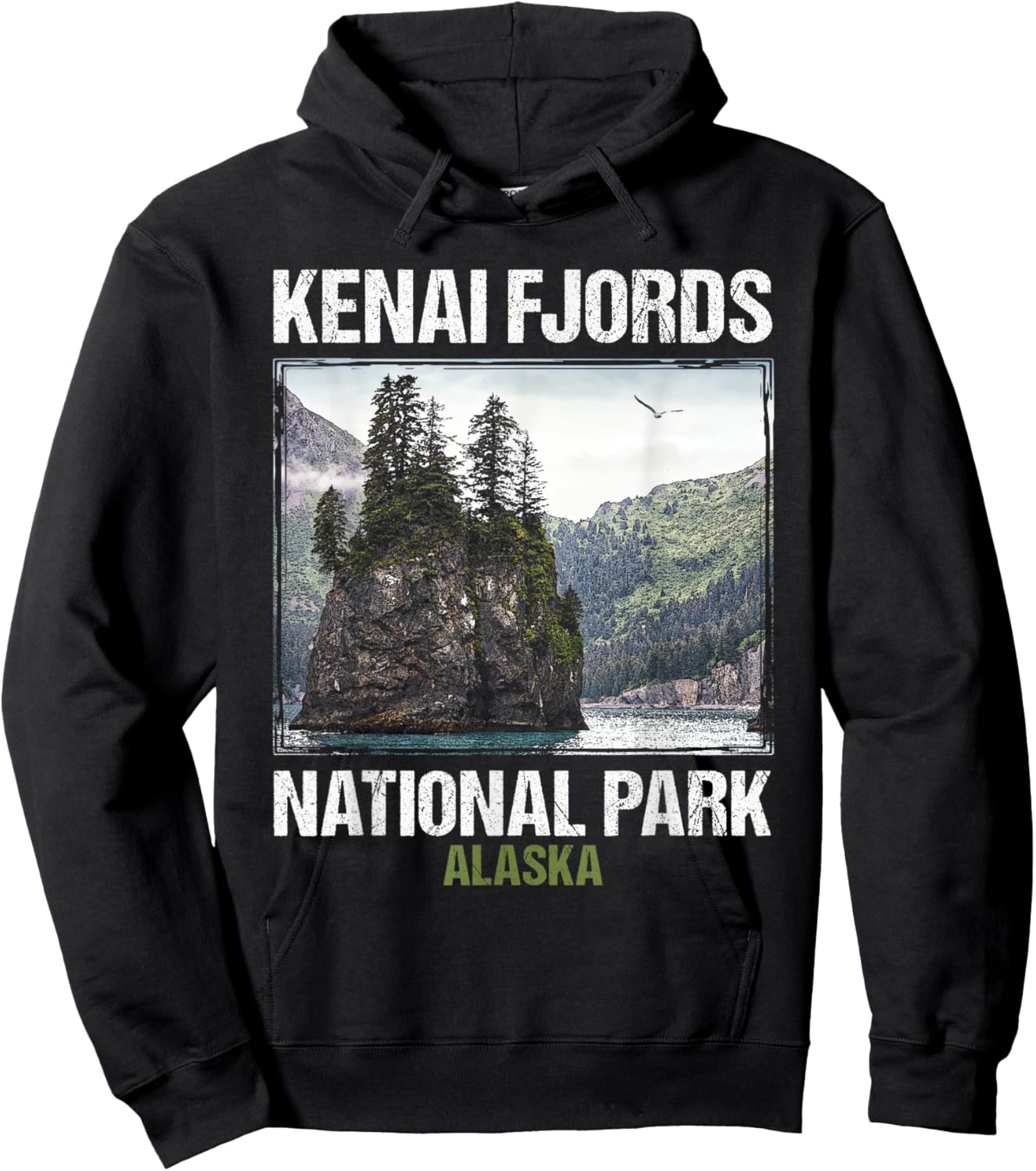 Kenai Fjords US National Park Alaska Gift Hoodie - Hoodie | Black