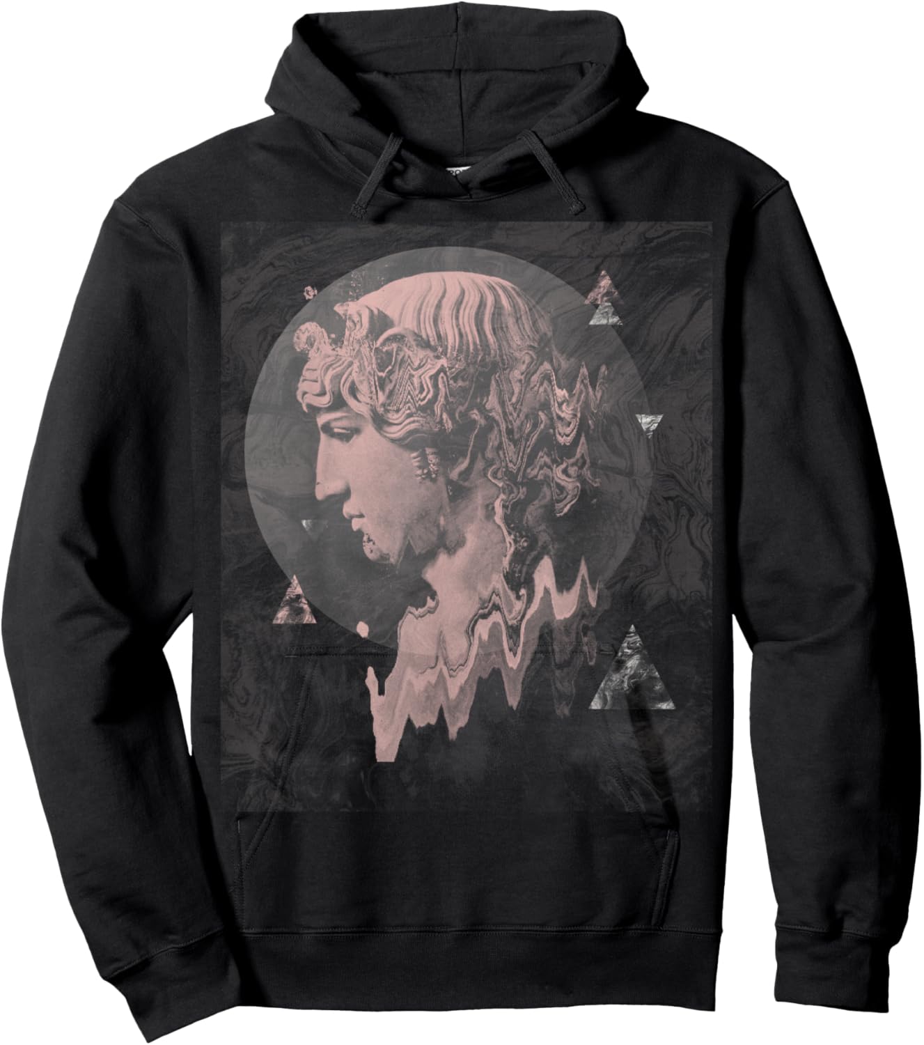 Vaporwave Aesthetic Retro 80s 90s Statue Japanese Otaku Art Hoodie - Hoodie | Black