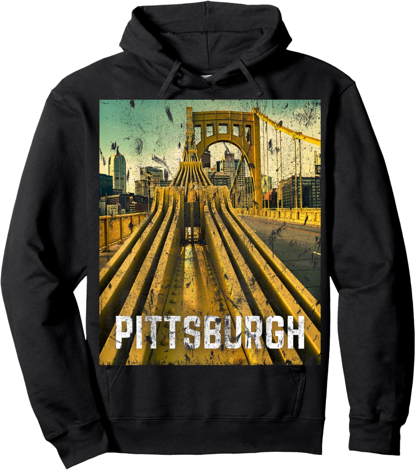 Pittsburgh Pennsylvania Steel City Skyline Photography 412 Hoodie - Hoodie | Black