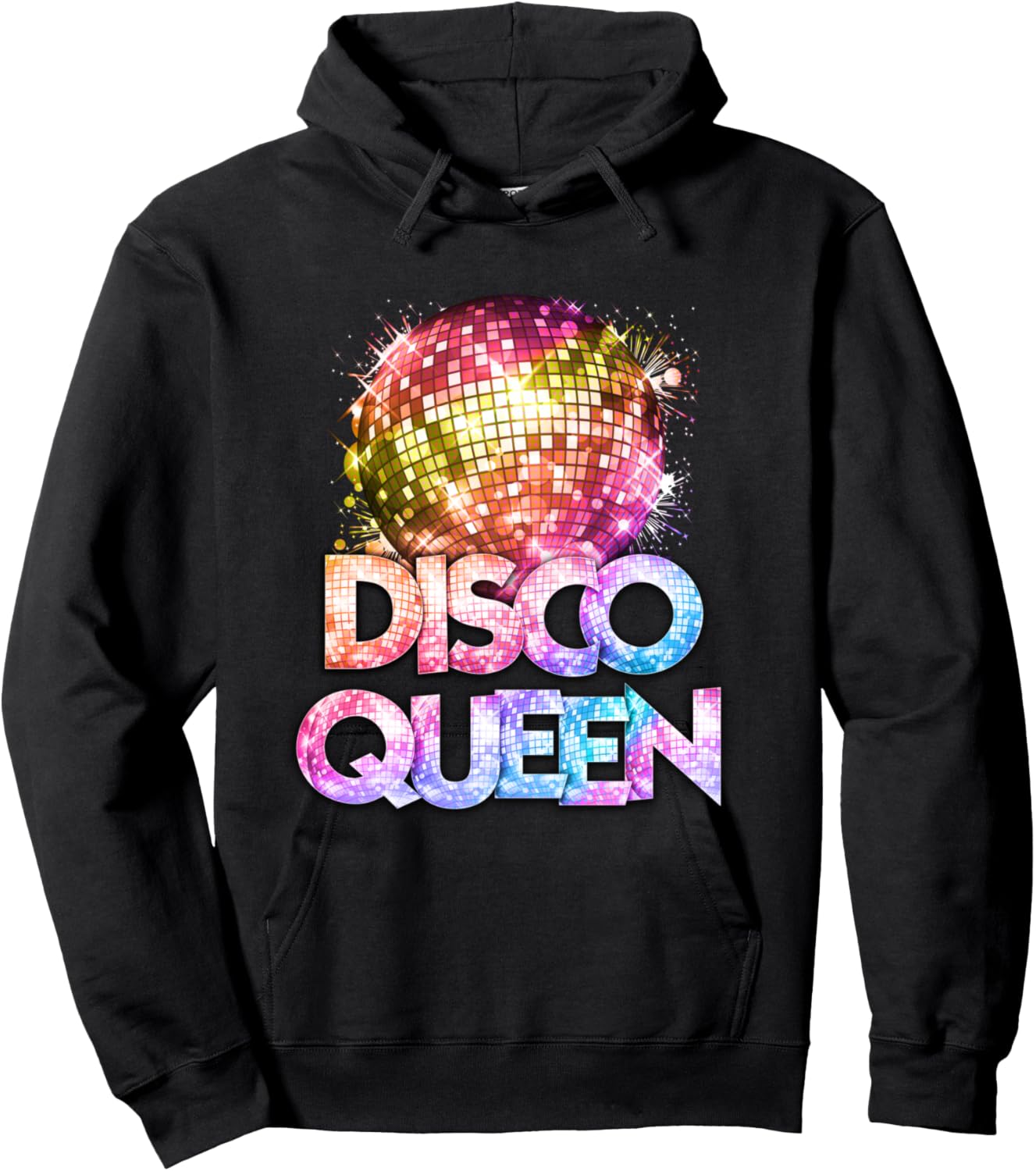Disco Queen - 70's Disco Themed Vintage Seventies Costume Hoodie - Hoodie | Black