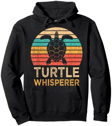 Turtle Whisperer Sea Turtles Lover Vintage Sunset Hoodie - Hoodie | Black