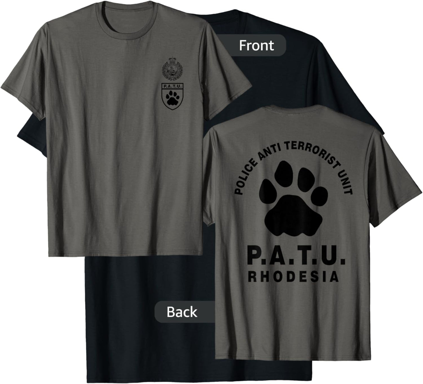 BSAP Police PATU Police Anti-Terrorist Unit T-Shirt - T-Shirt | Black