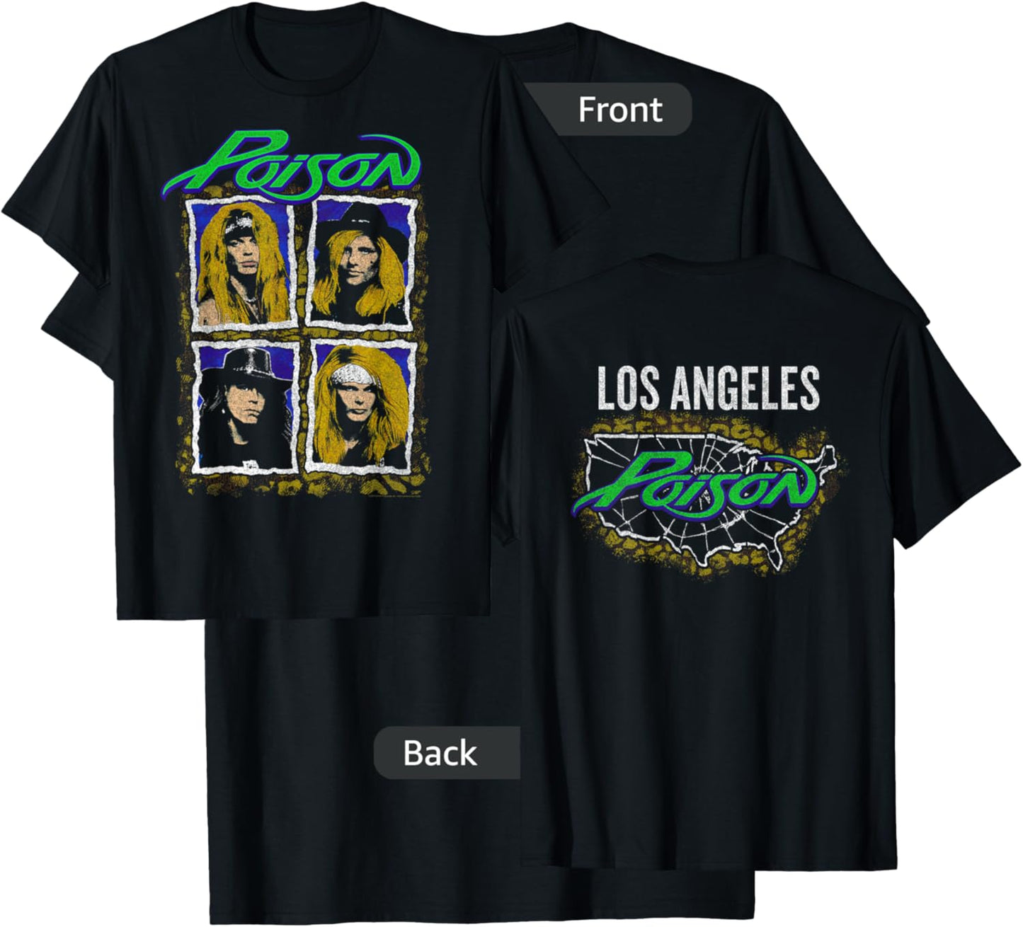 Poison - Vintage City Los Angeles T-Shirt - T-Shirt | Black