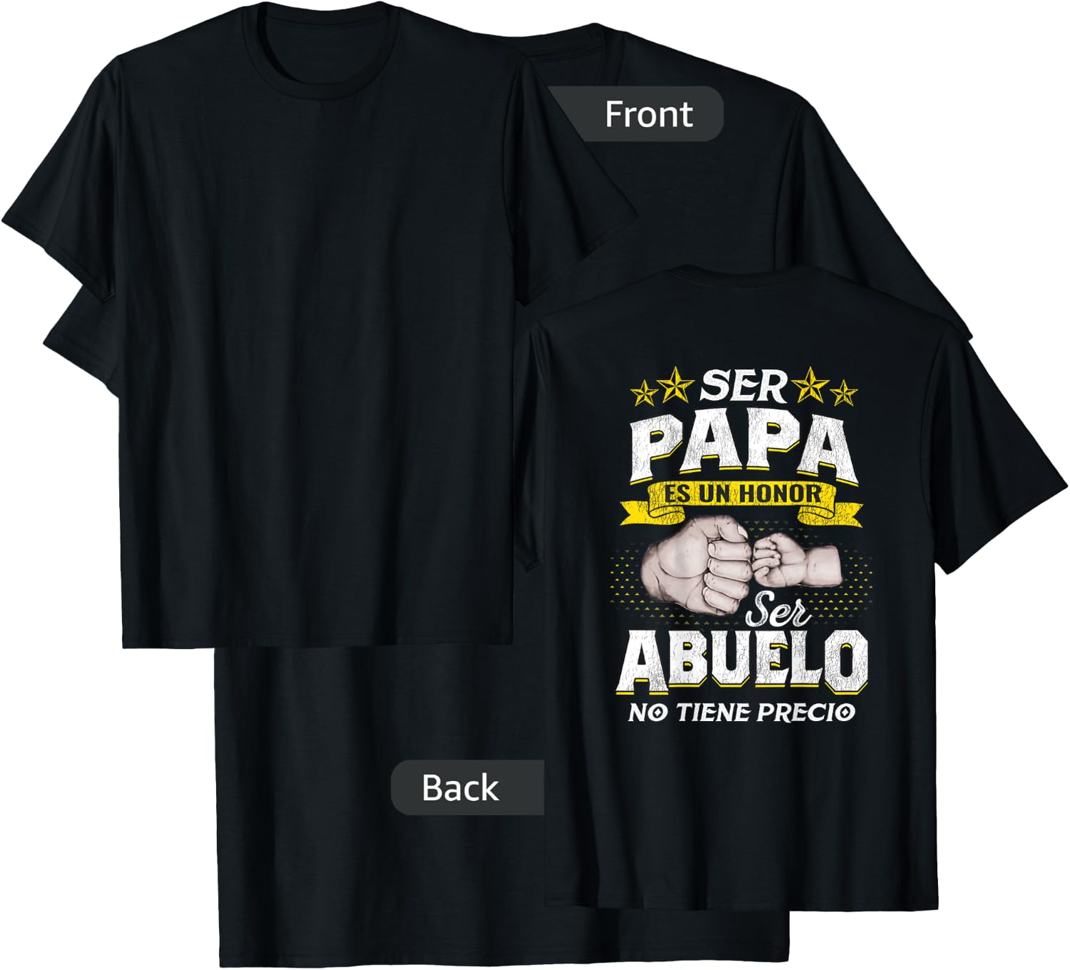 Nuevo Abuelo / New Grandfather Beautiful Saying T-Shirt - T-Shirt | Black