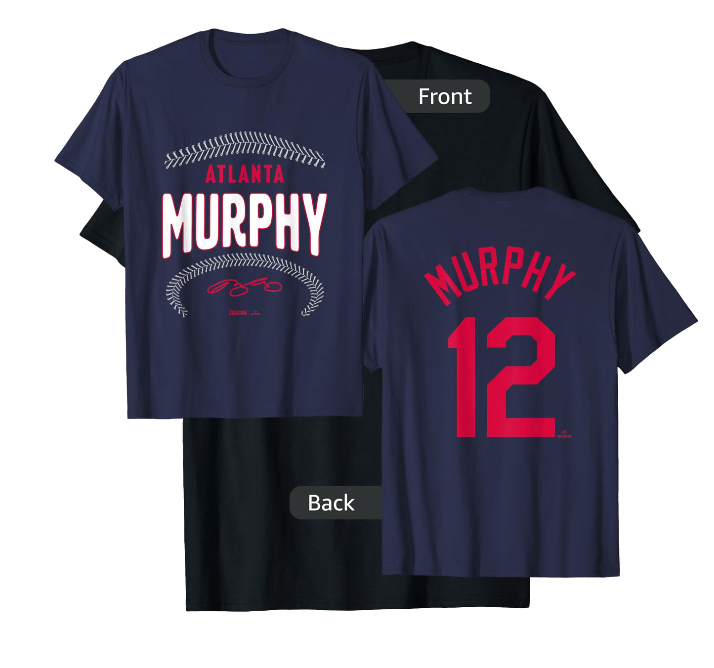 Sean Murphy Atlanta Baseball Name & Number (Front & Back) T-Shirt