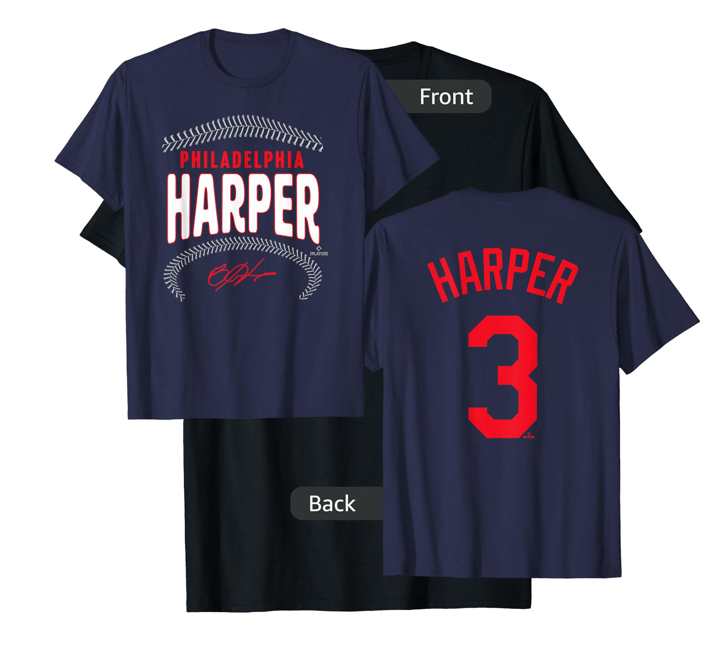 Bryce Harper Philadelphia Name & Number (Front & Back) T-Shirt
