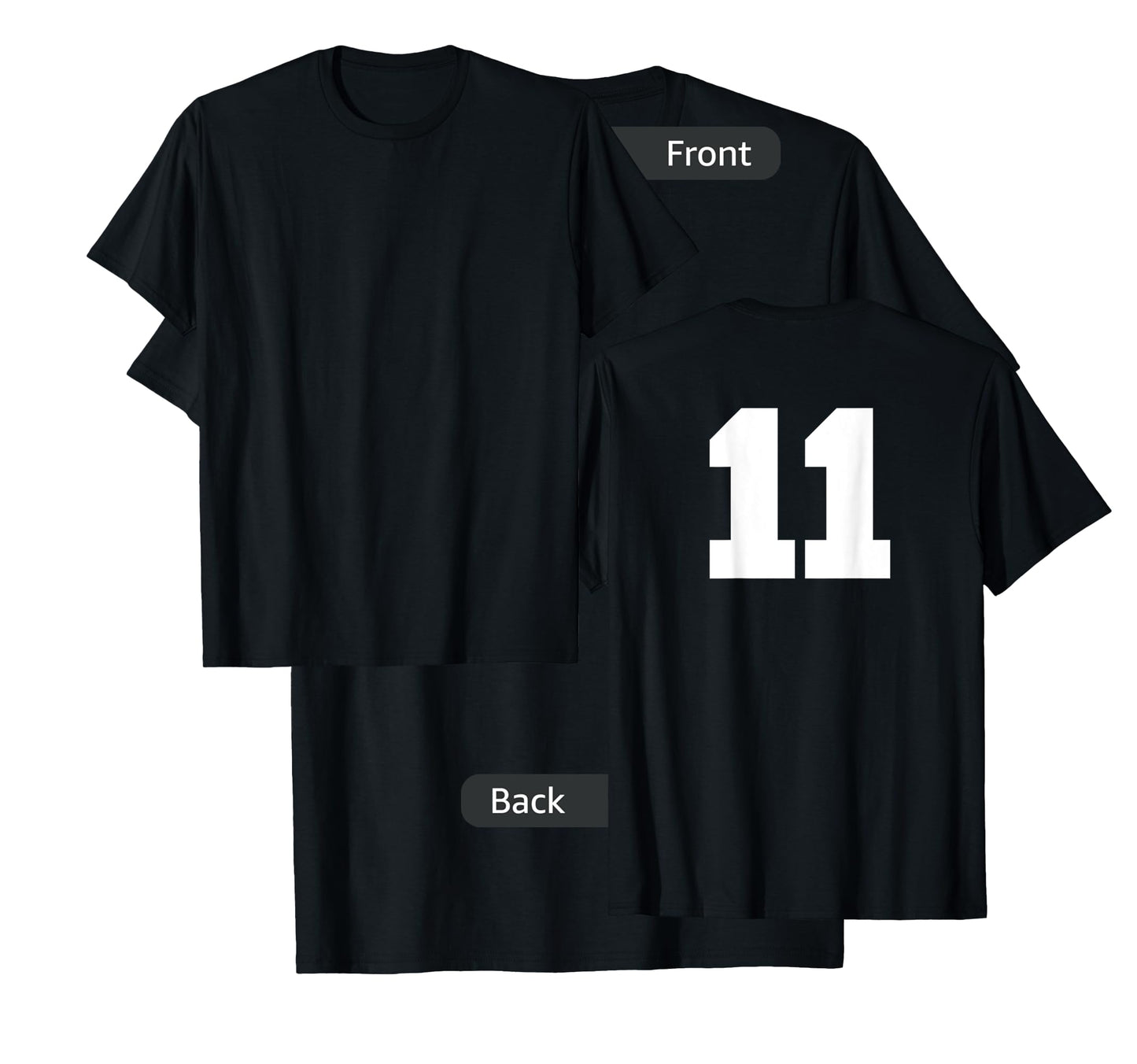 Number 11 Sports Jersey Player #11 Fan BACK PRINT Varsity T-Shirt