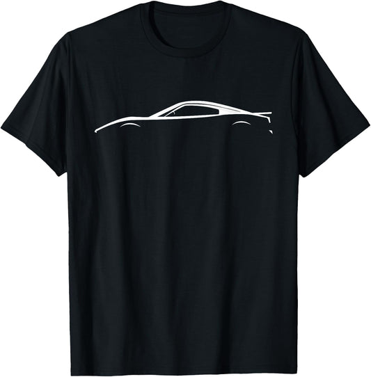 Legendary Racing Sports Car Iconic Racing Car Silhouette T-Shirt - T-Shirt | Black