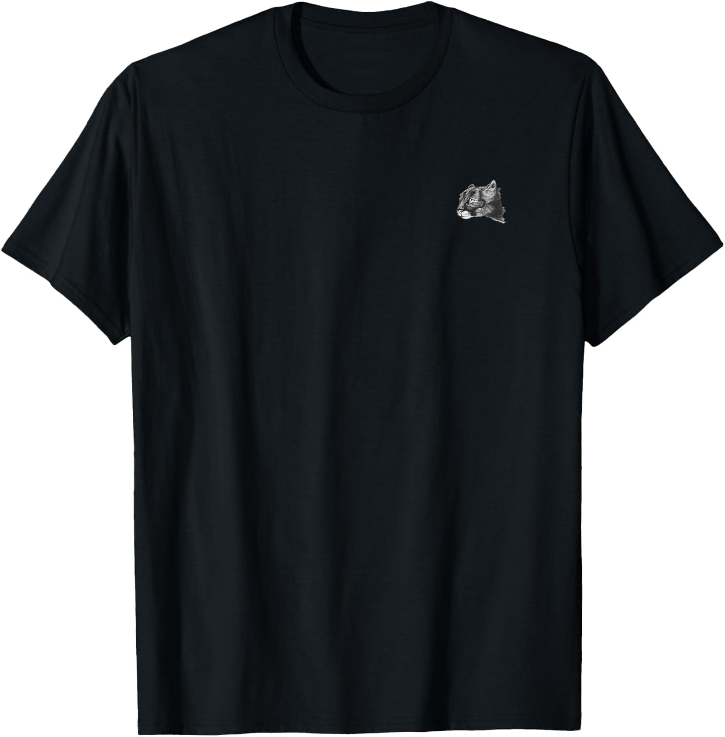 Puma. Cougar. Mountain Lion pocket-style emblem. T-Shirt - T-Shirt | Black