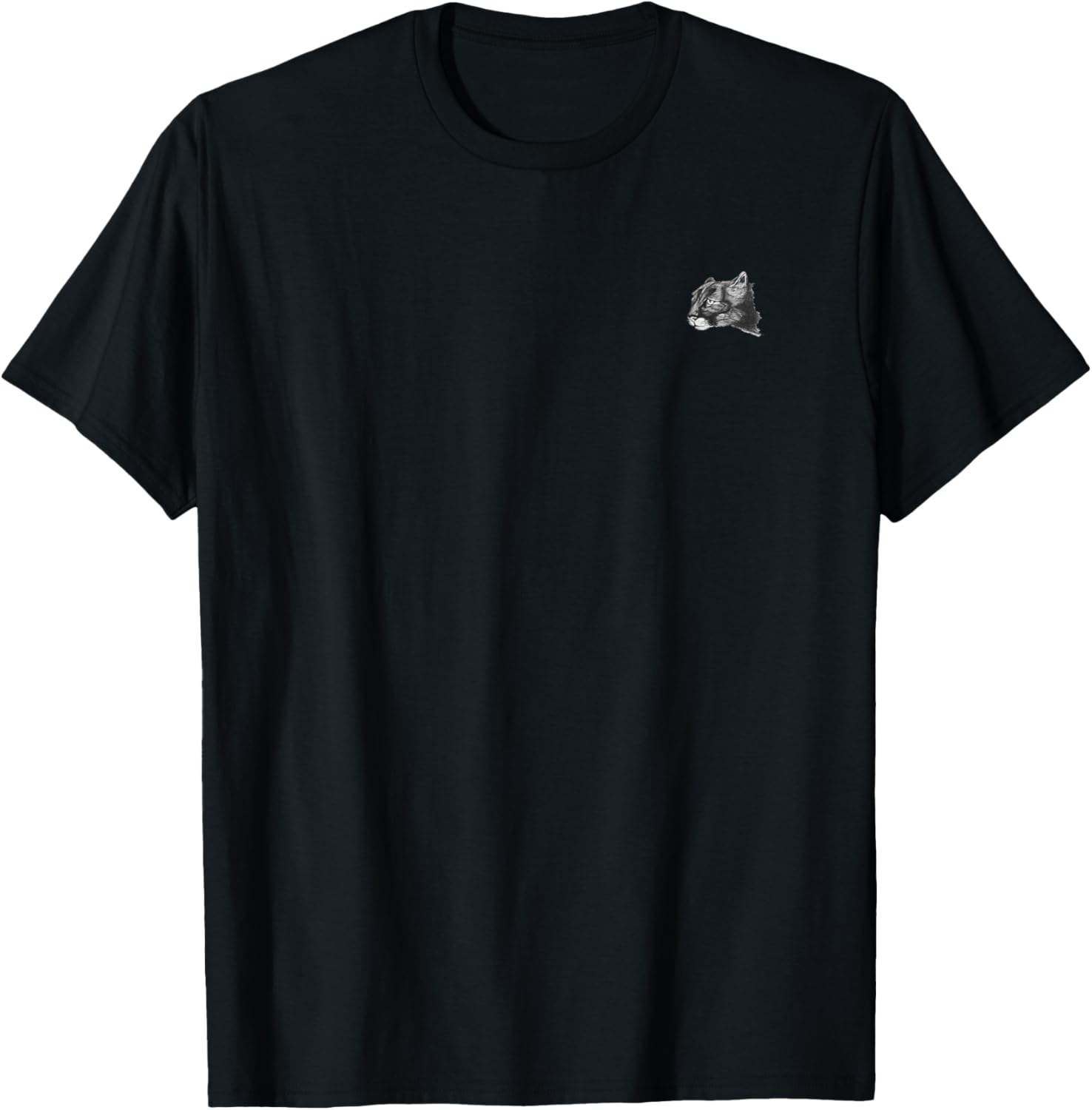 Puma. Cougar. Mountain Lion pocket-style emblem. T-Shirt - T-Shirt | Black