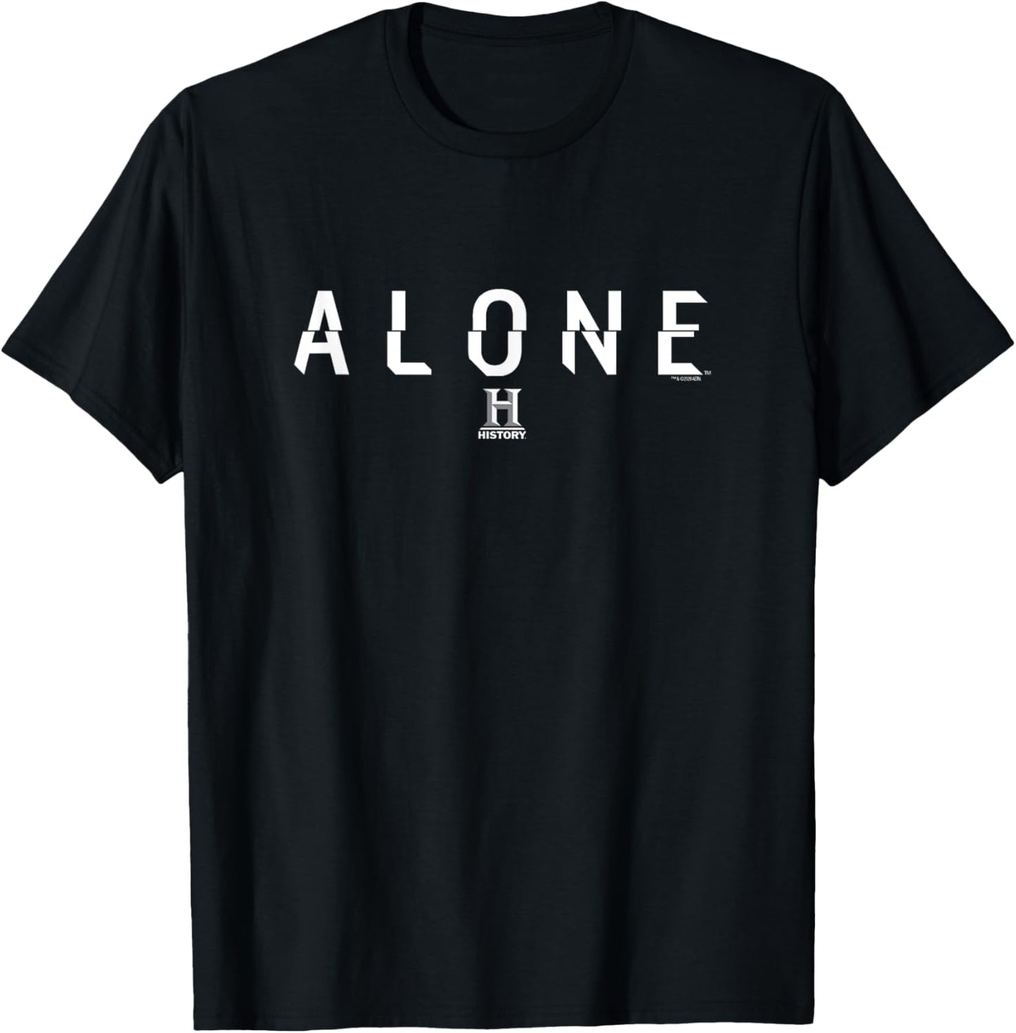 A&E Men's Classic Fit Black Short Sleeve Alone Logo T-Shirt - T-Shirt | Black