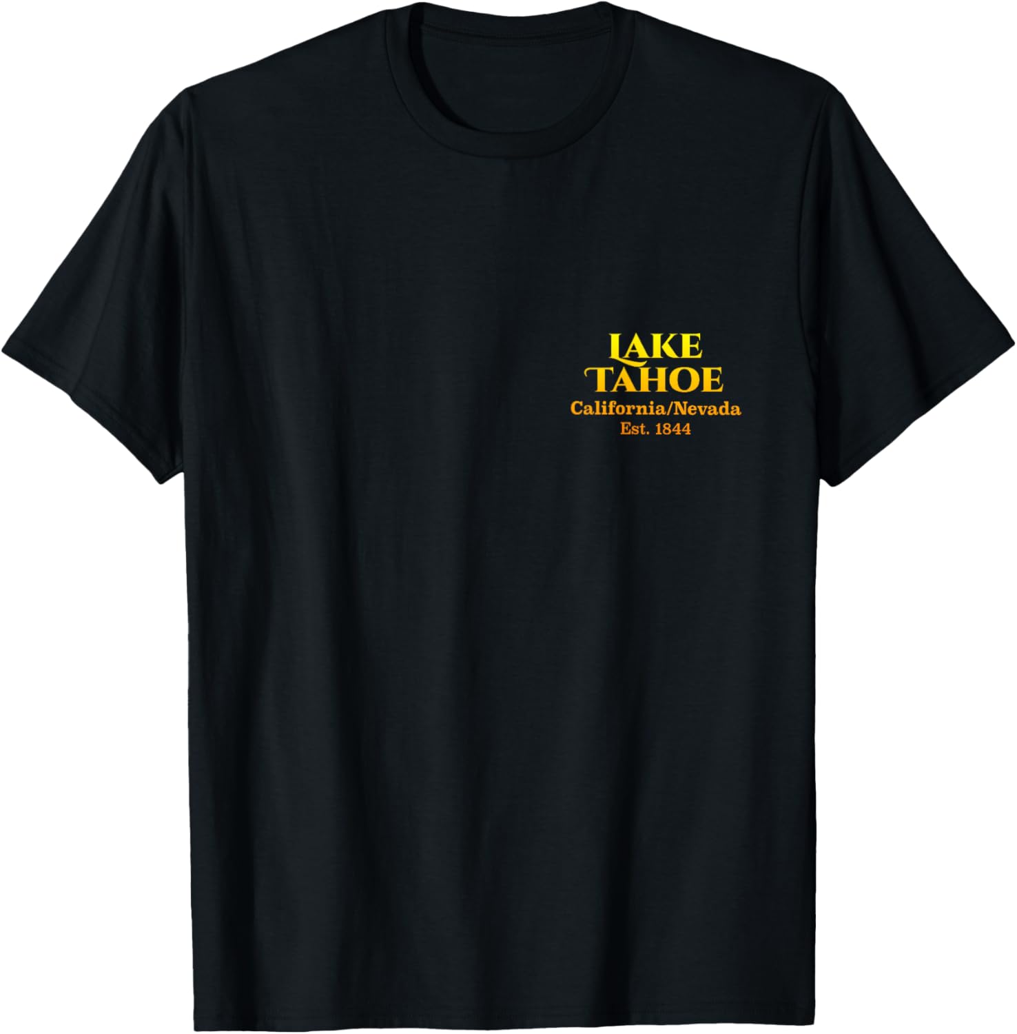 Lake Tahoe Design Chest Pocket Logo Deer 2-Sided T-Shirt - T-Shirt | Black
