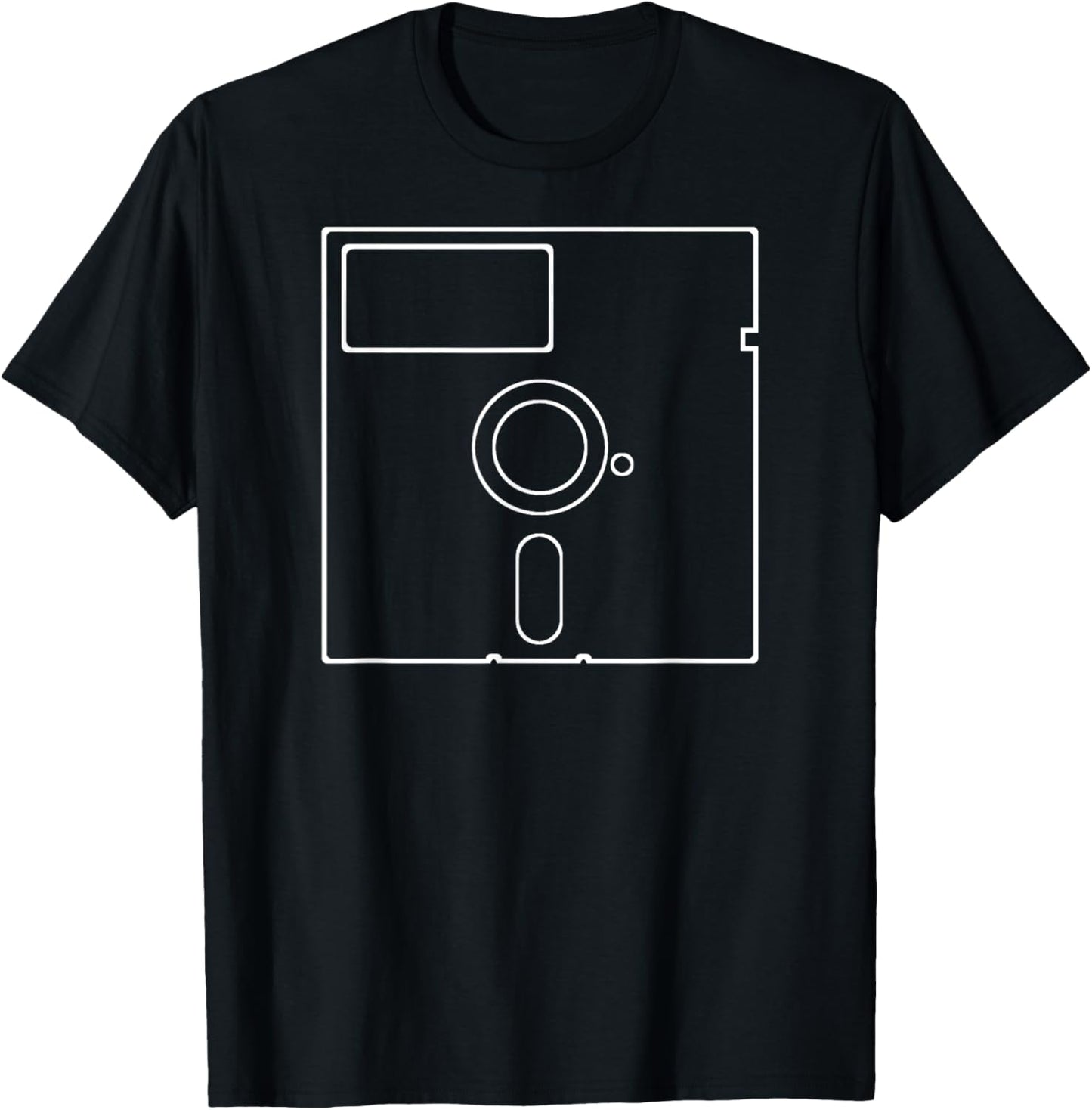 FLOPPY DISK DISC 5.25" 70s 80s TECH DISK DRIVE DISKETTE T-Shirt - T-Shirt | Black