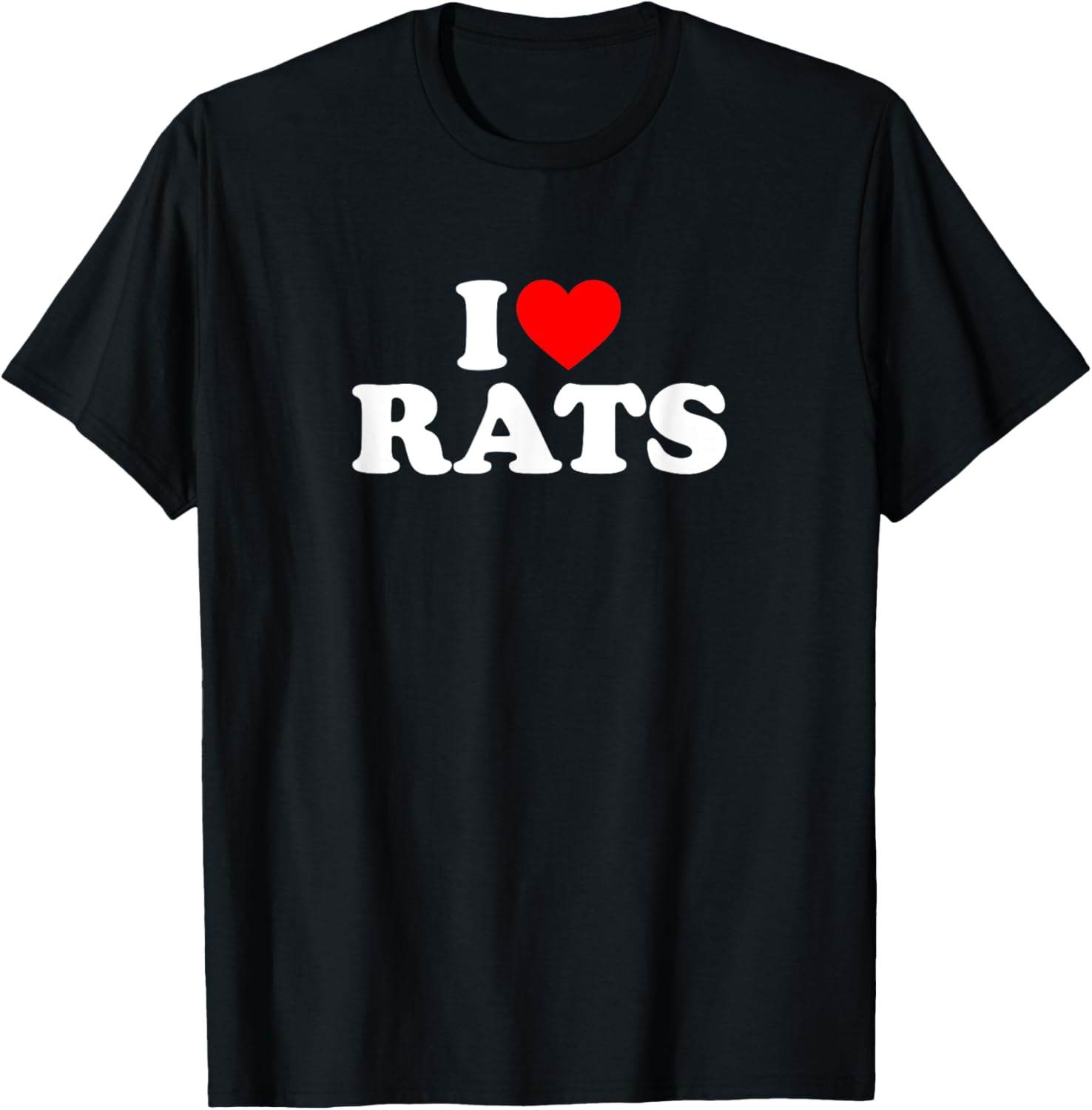 I Love Rats,I Heart Rats T-Shirt - T-Shirt | Black