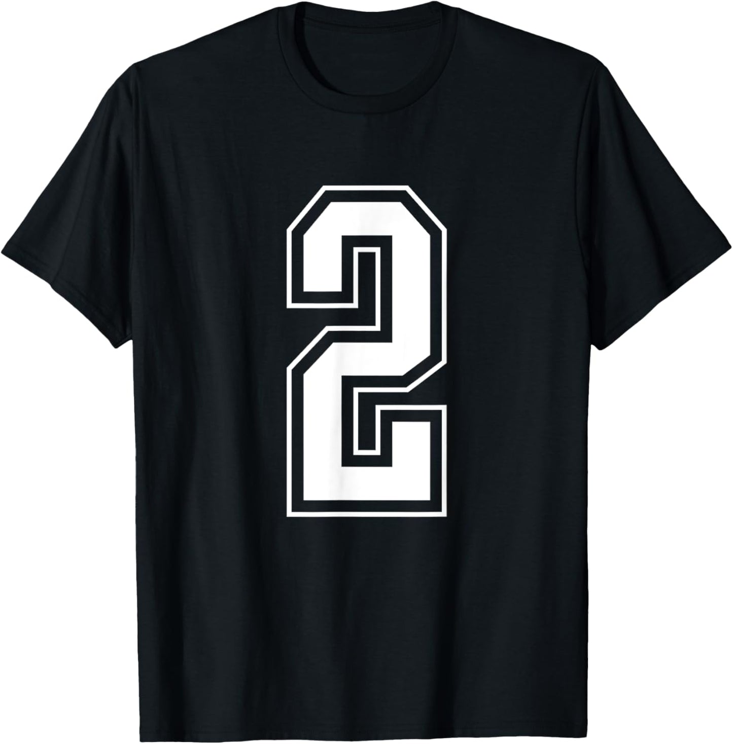 Varsity Jersey Number 2 T-Shirt - T-Shirt | Black