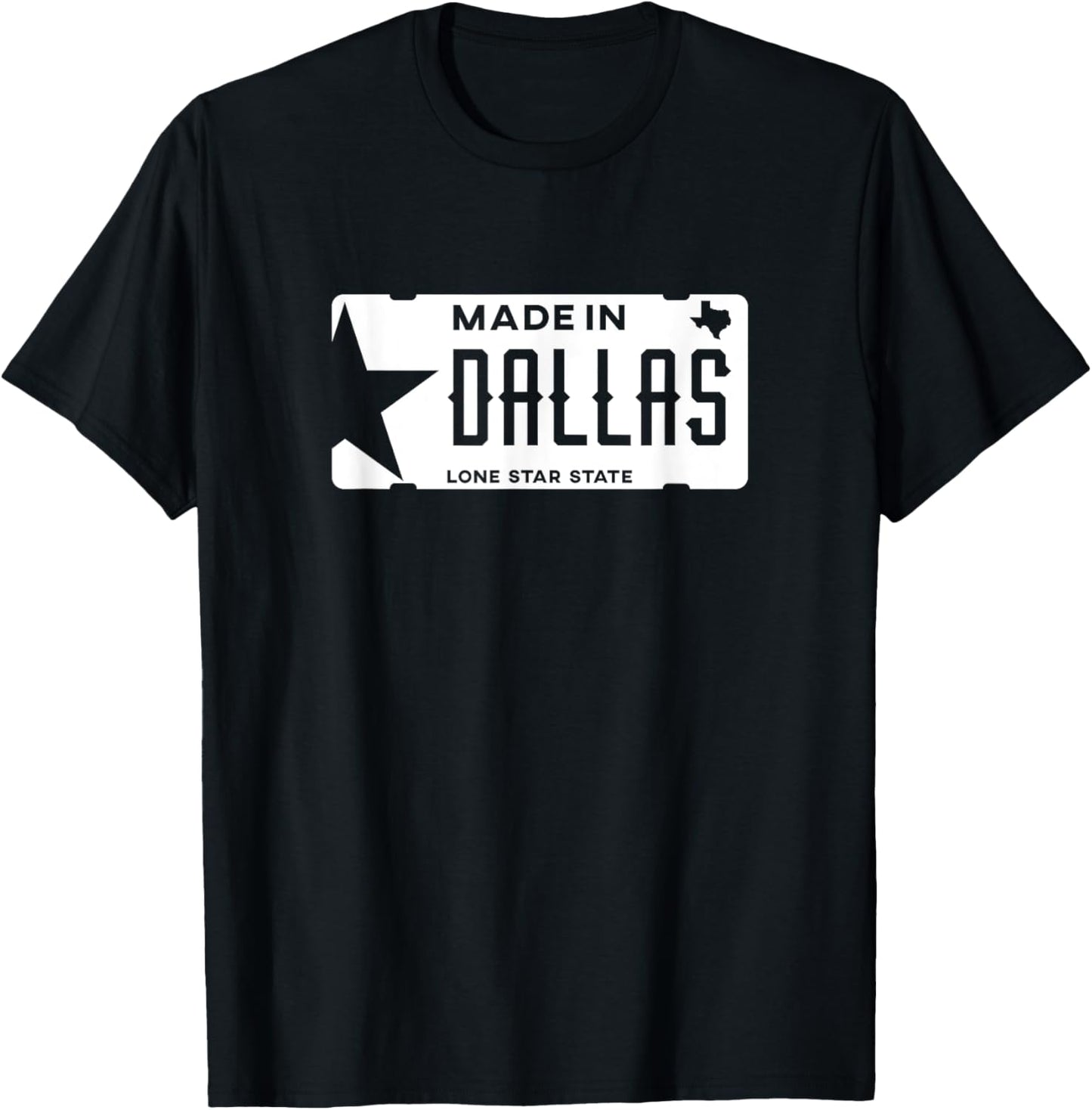 Made in Dallas Texas The Big D Born and Bred T-Shirt - T-Shirt | Black