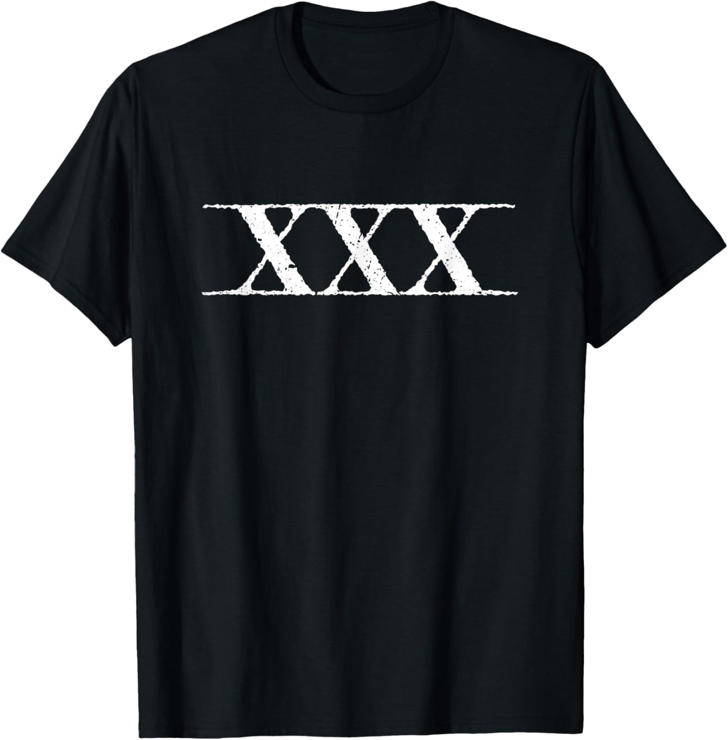 Roman Numeral 30 XXX ~ with Lines T-Shirt - T-Shirt | Black