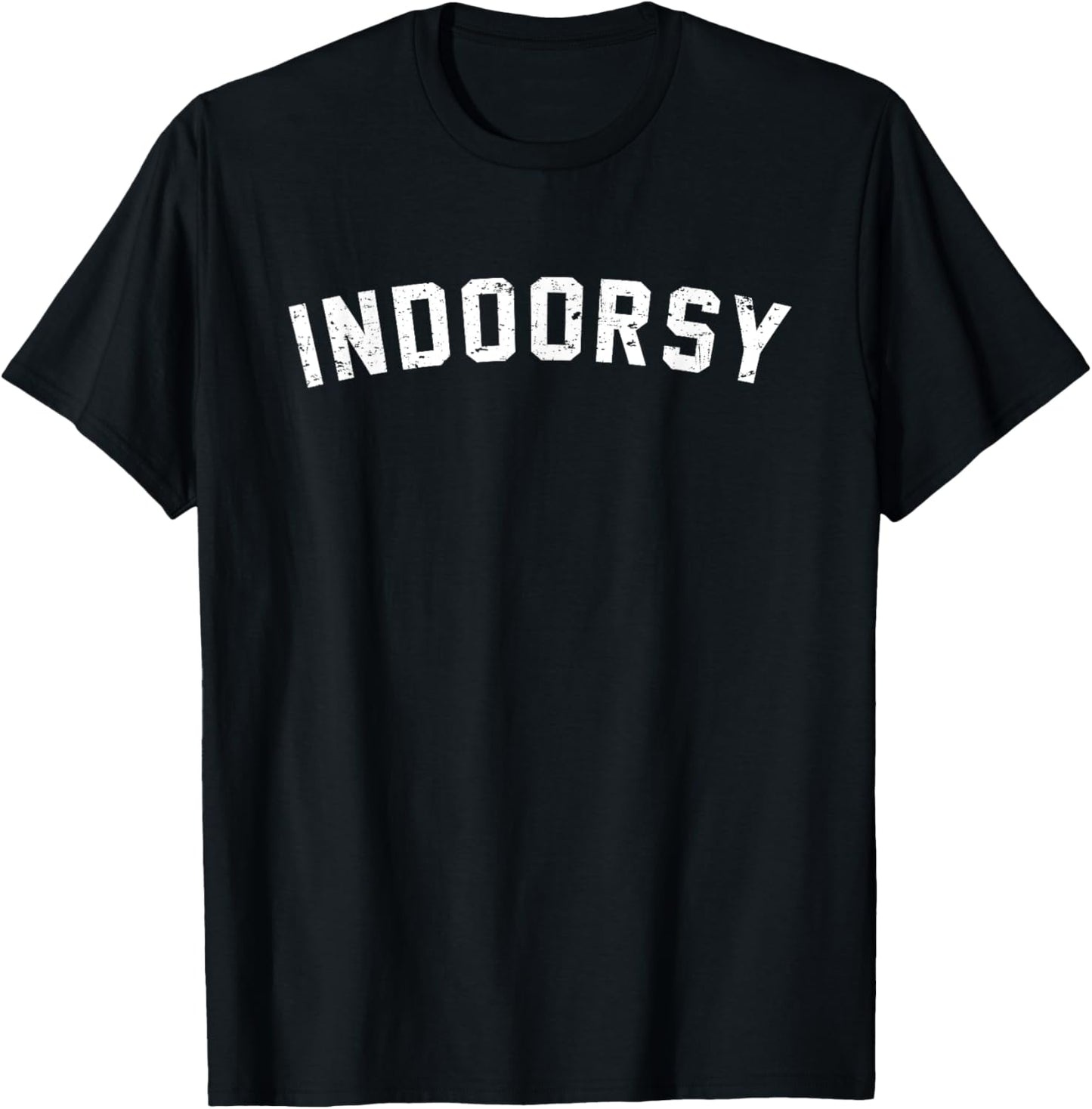 Indoorsy Introvert Vintage Distressed T-Shirt - T-Shirt | Black